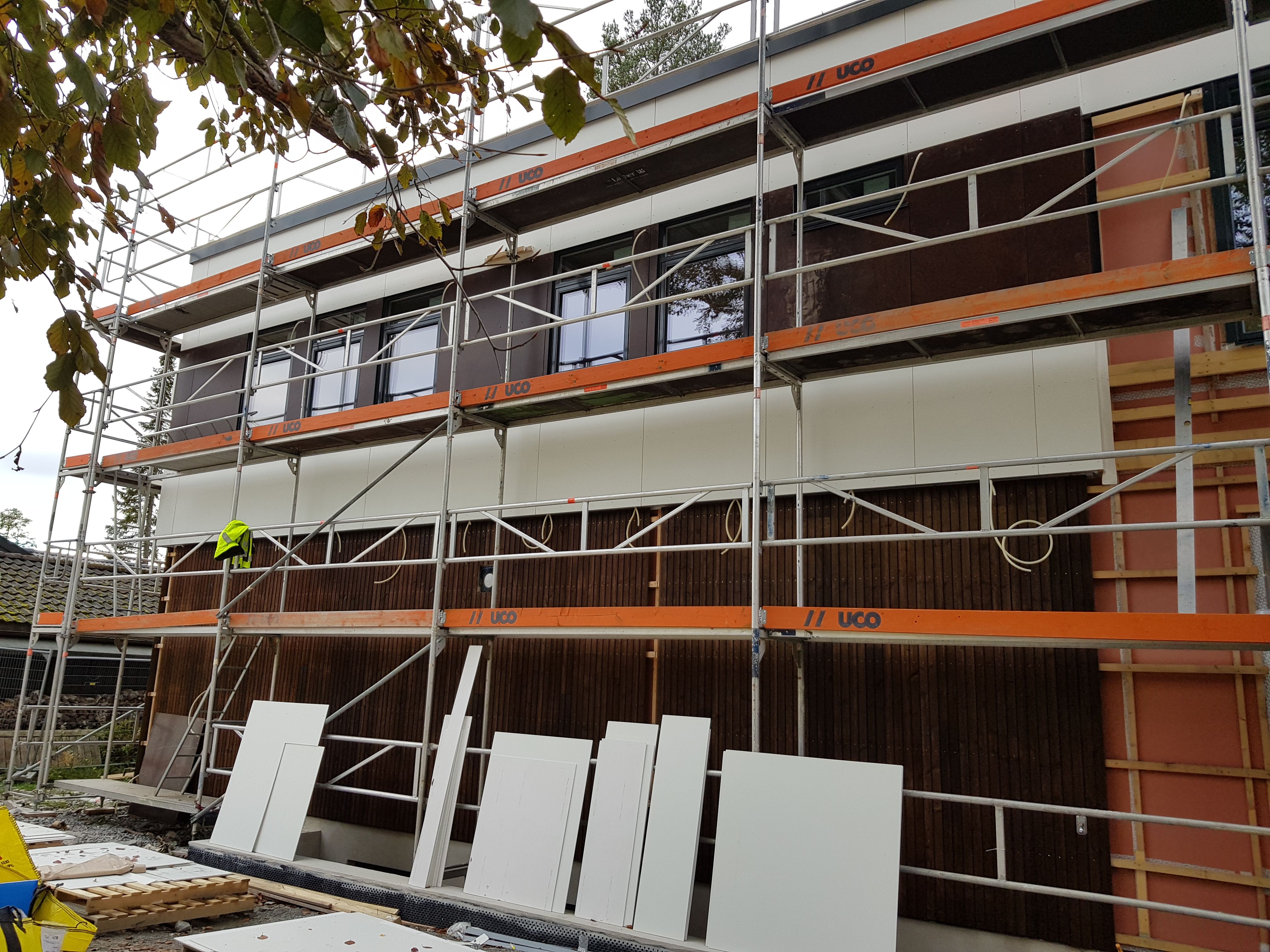 Foto av stillas på Sofiemyr i Nordre Follo