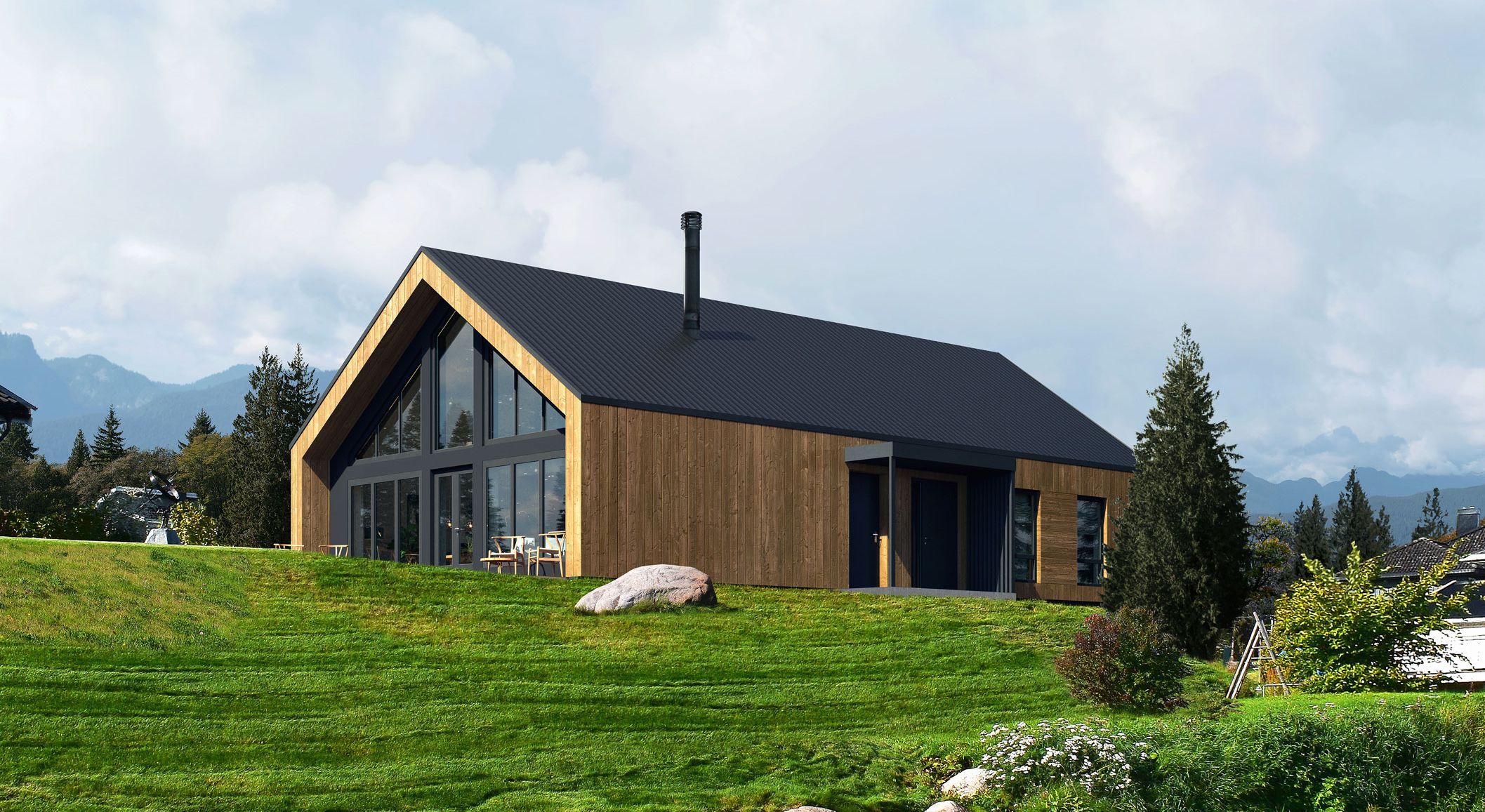 OBOS Block Watne Fluks er et konsept mellom ferdighus og arkitekttegnet hus. Ved å benytte det beste fra de to kategoriene, kan vi sammen med våre kunder skape unike, arkitekttegnede hus til en overkommelig pris.