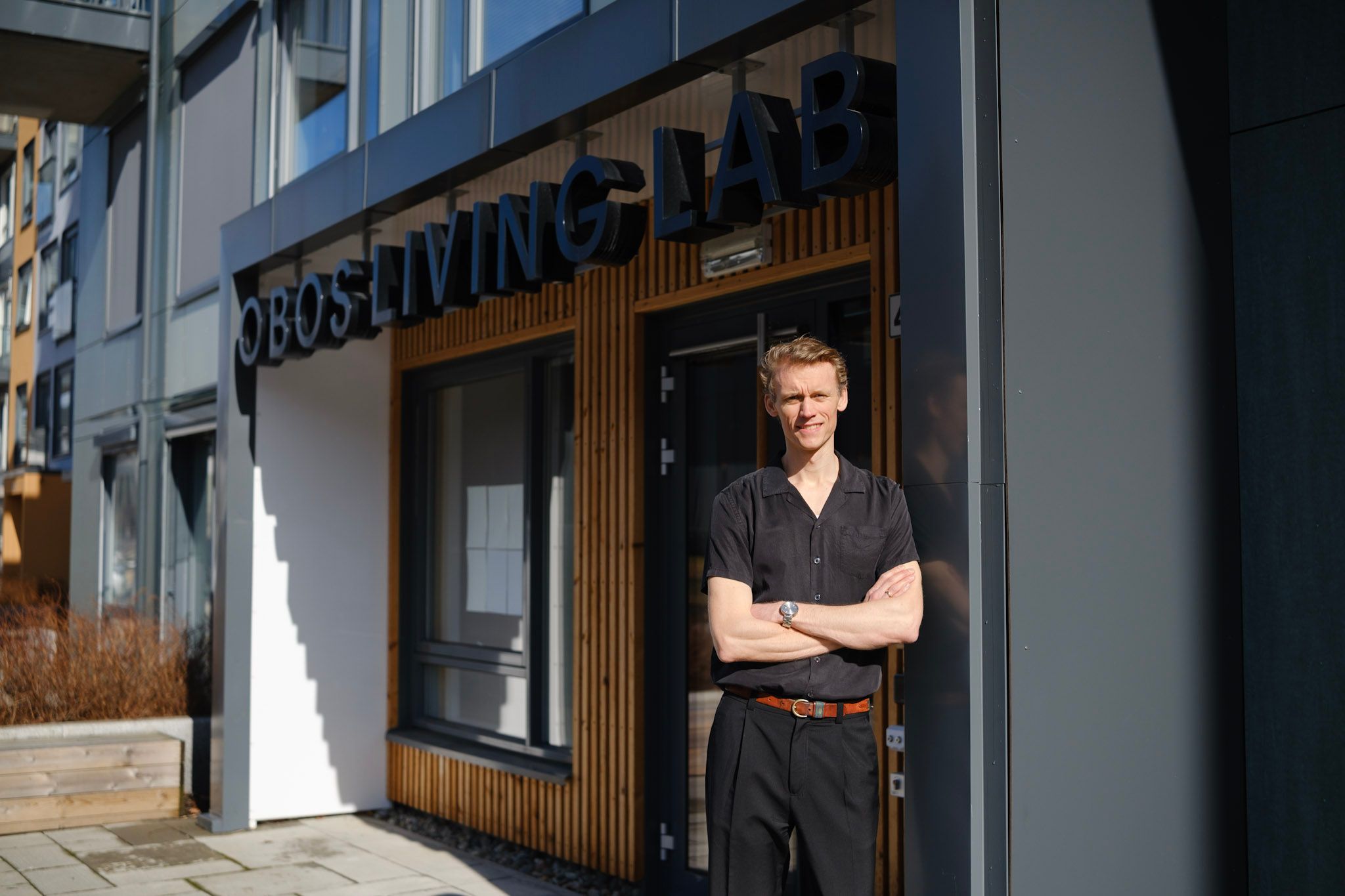 Søren Secher forran OBOS Living Lab