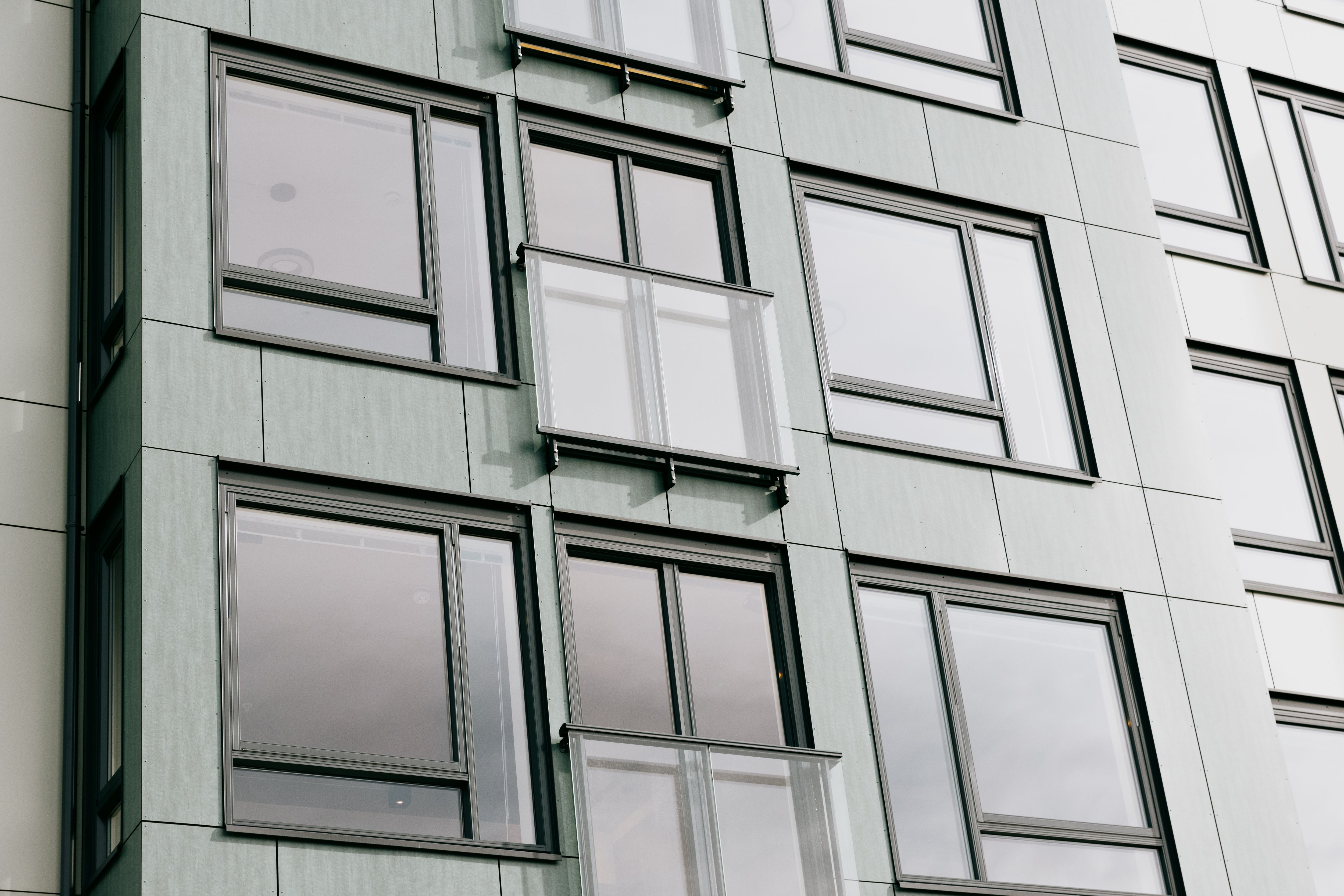 bilde av obos living lab vinduer fasade