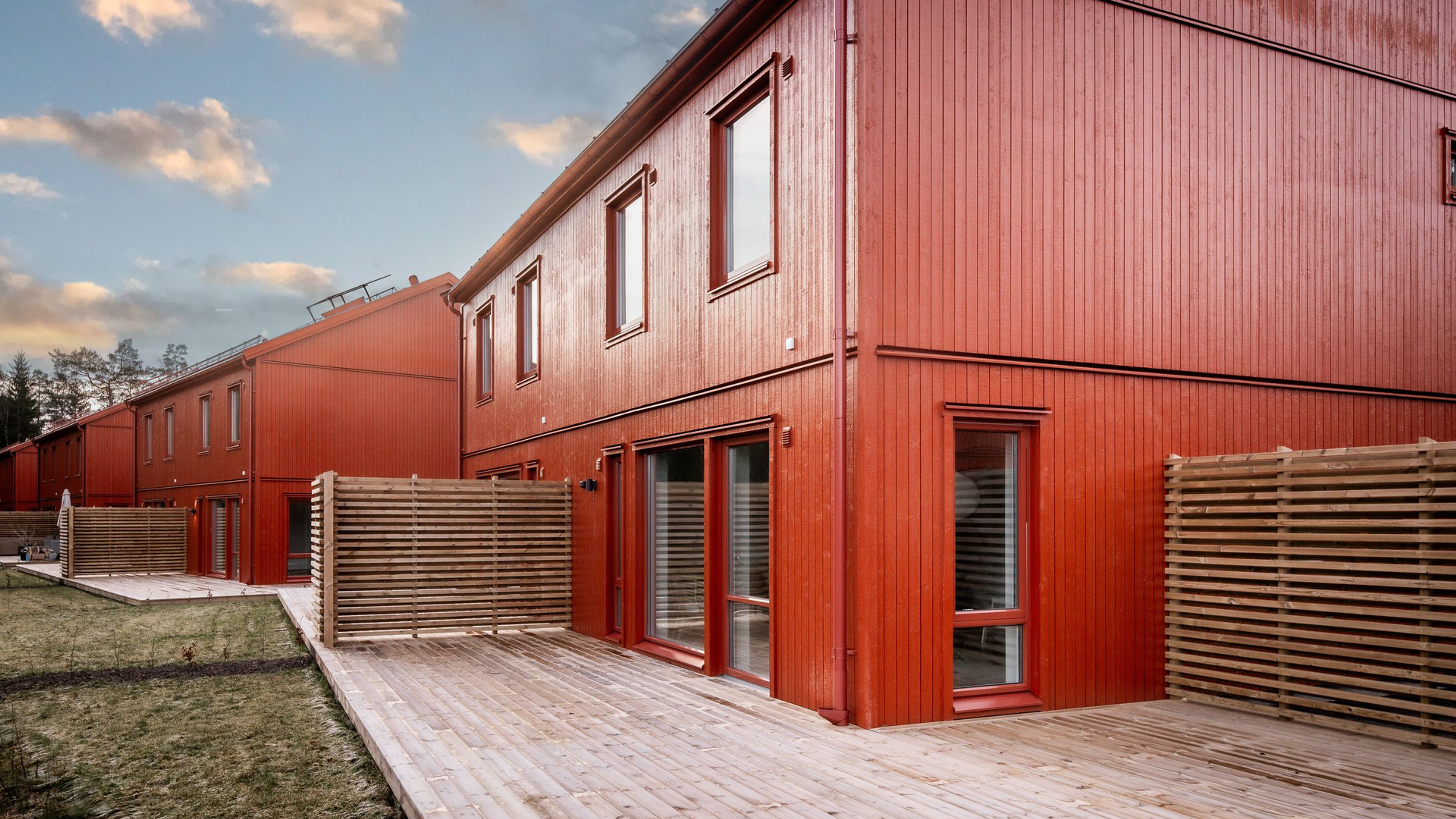 Härliga altaner på våra parhus.