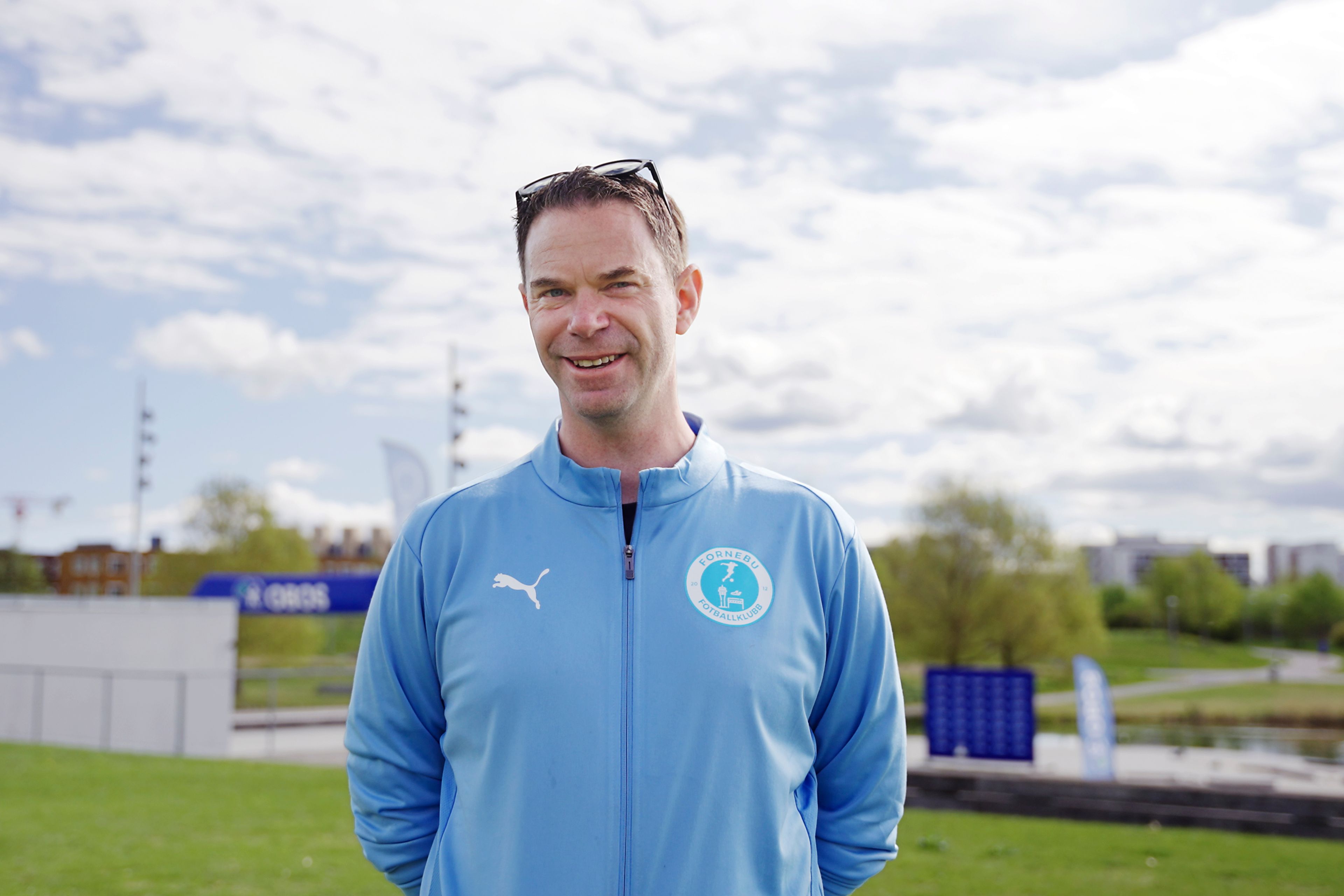 Portrett av Aksel Kristoffer Solvang, styreleder i Fornebu FK.