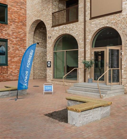 Inngangsparti til felleslokale på Nansenløkka