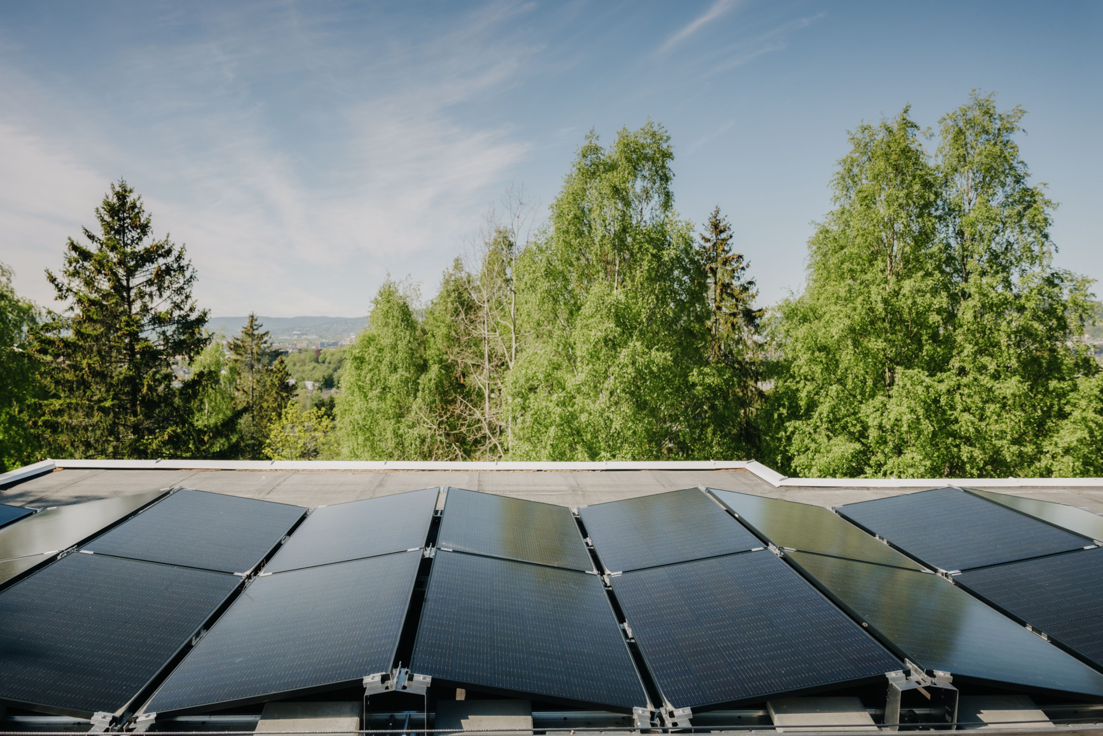 Solceller på taket av Lohøgda borettslag