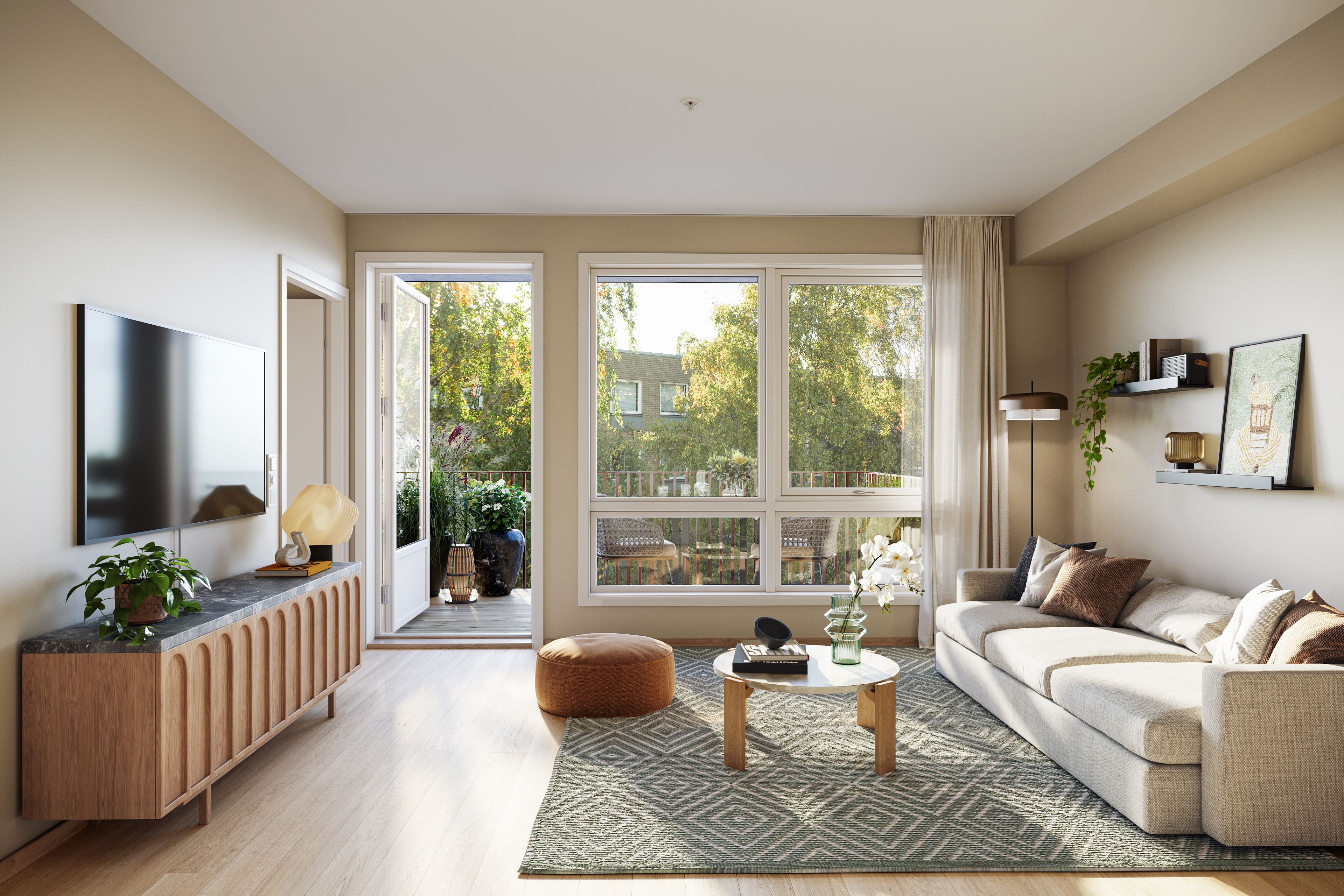 Illustrasjonsbilde av leilighet i Ensjøkroken borettslag