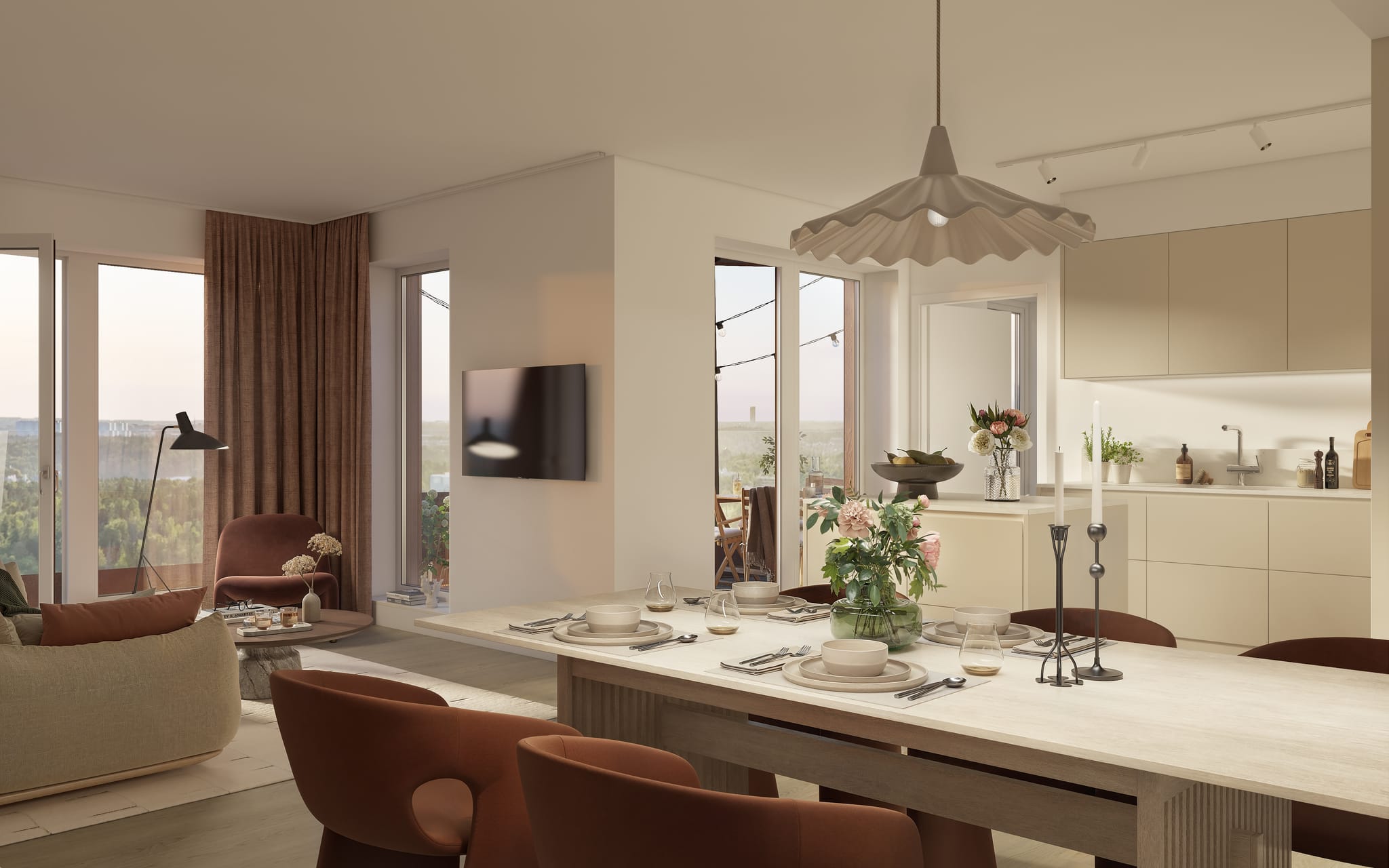 Interiörbild i Stadsljus