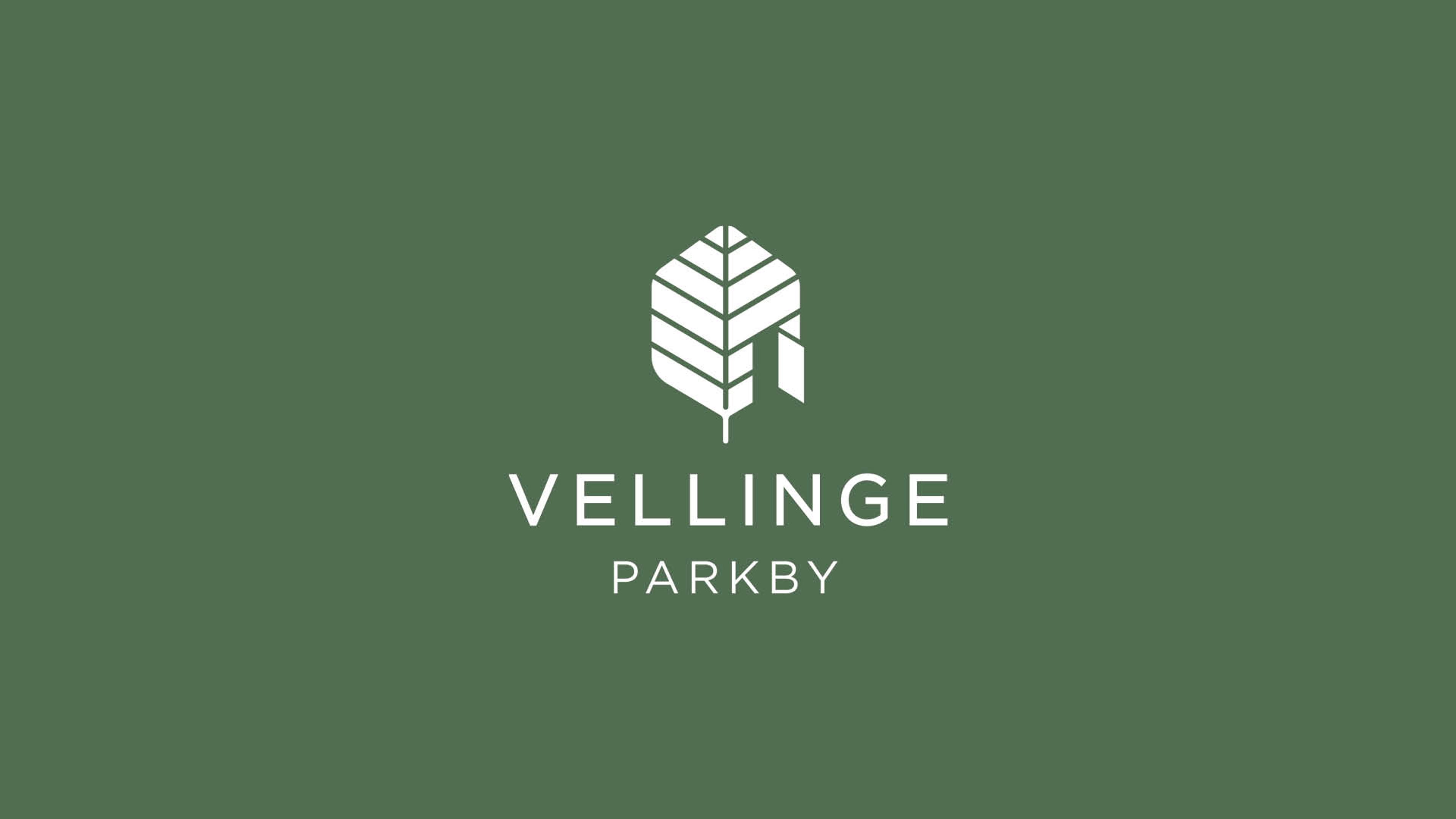 Bild med Vellinge Parkby logotyp på grön bakgrund