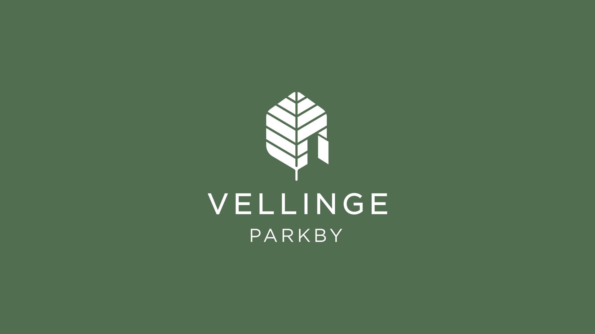 Bild med Vellinge Parkby logotyp på grön bakgrund