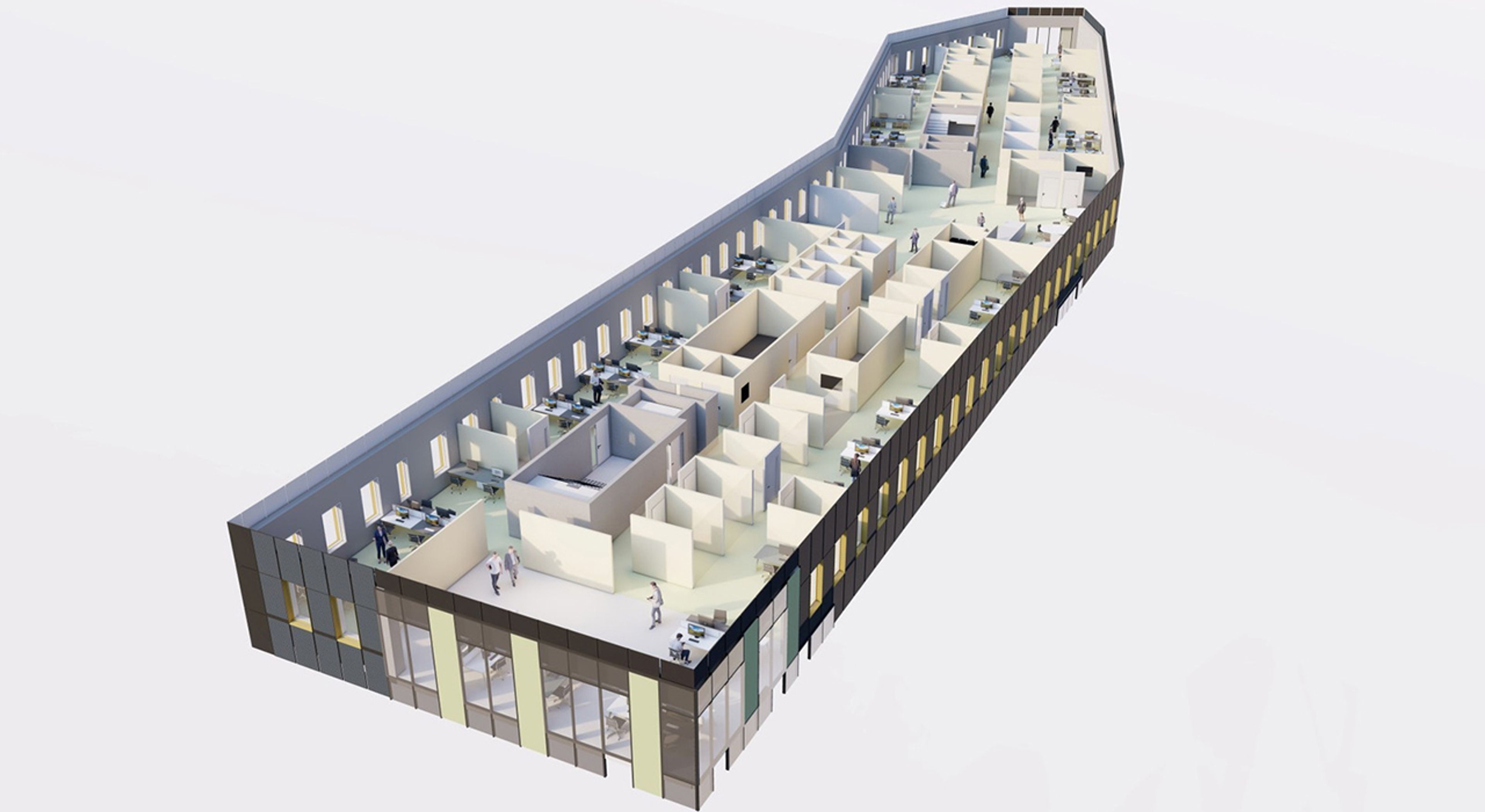 3D-skisse av en av etasjene i standardveien 28.