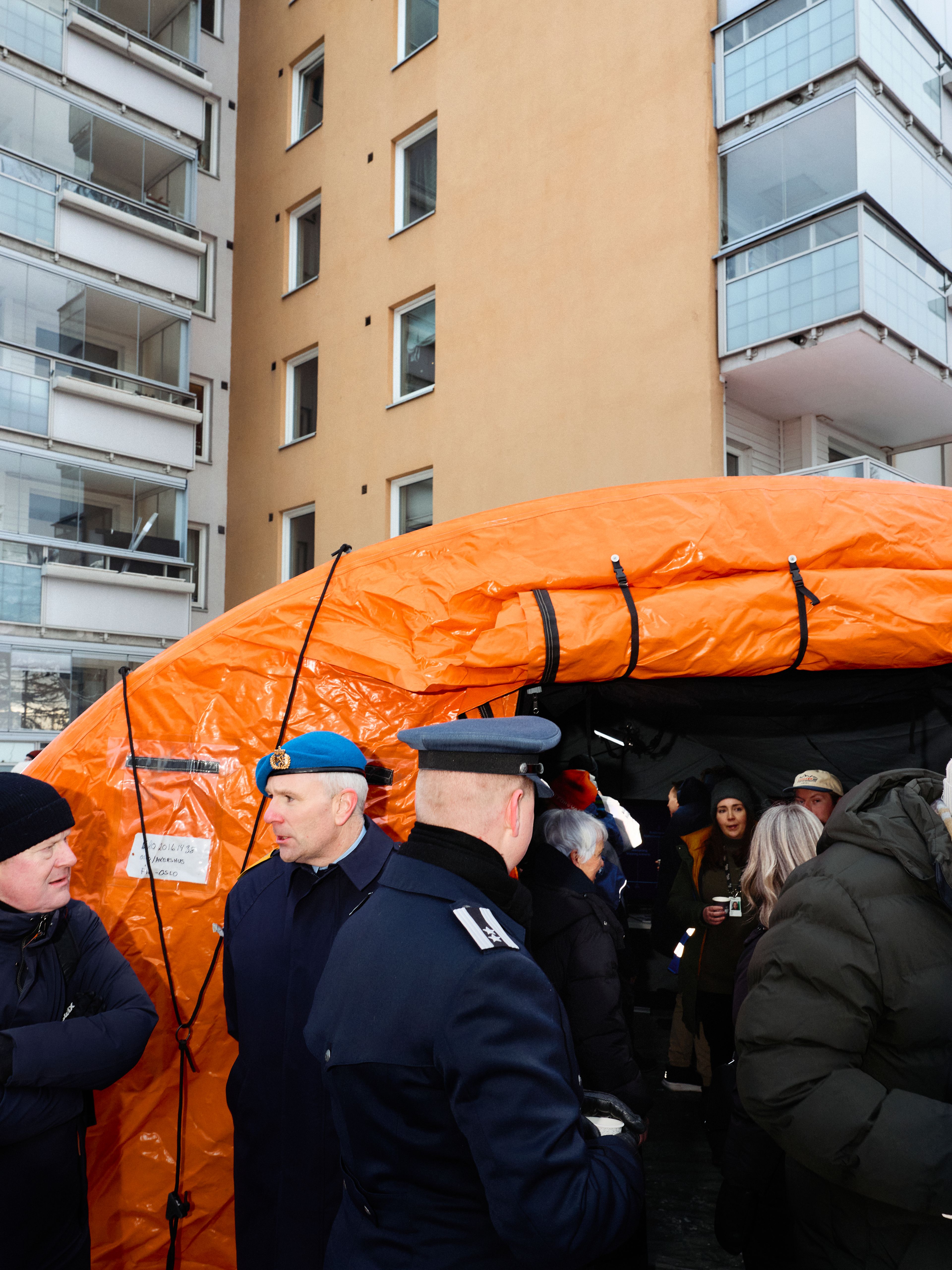 Bilde tatt utenfor telt på beredskapsdagen ved Bjerke borettslag.