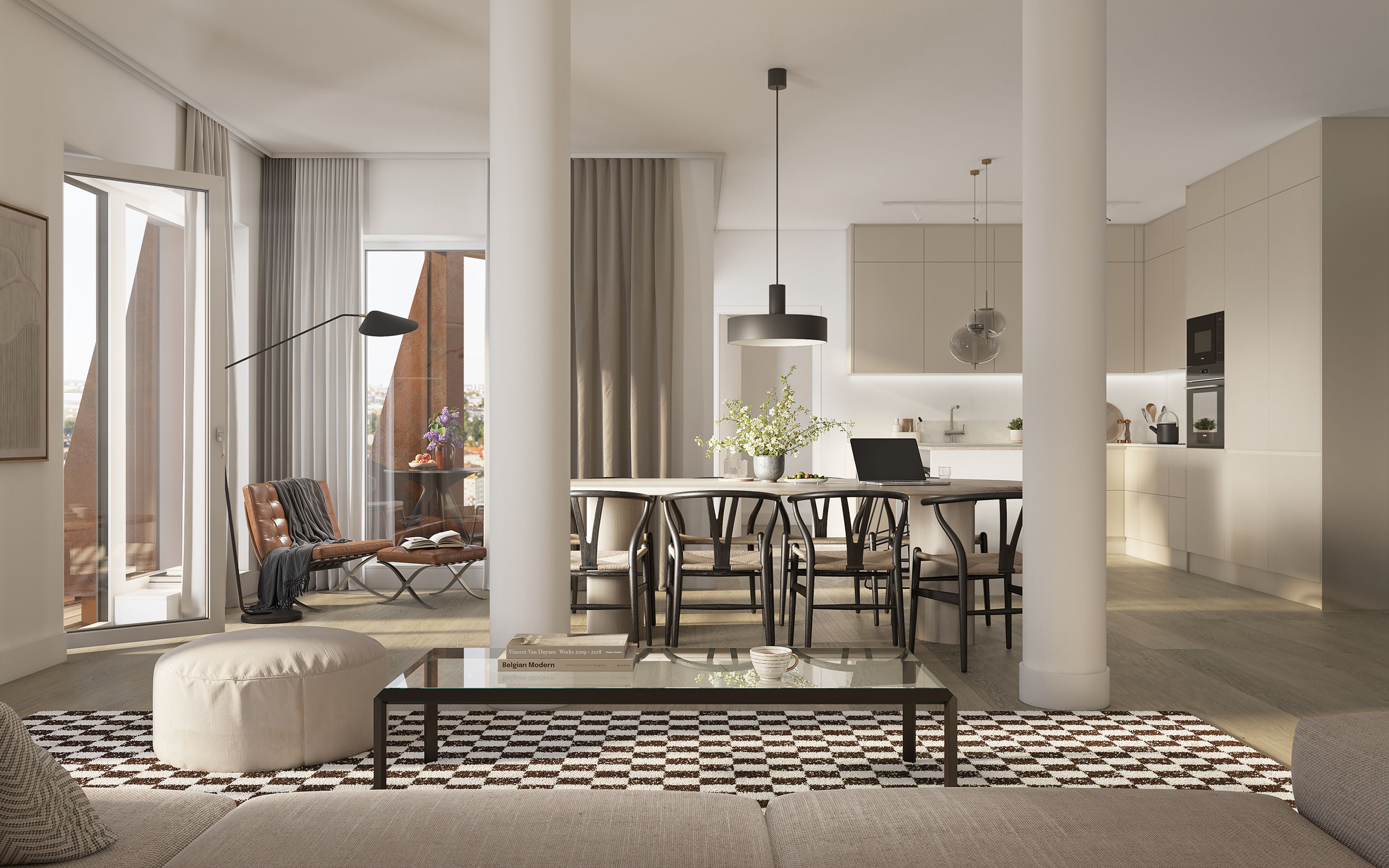 Vardagsrum kök lägenhet