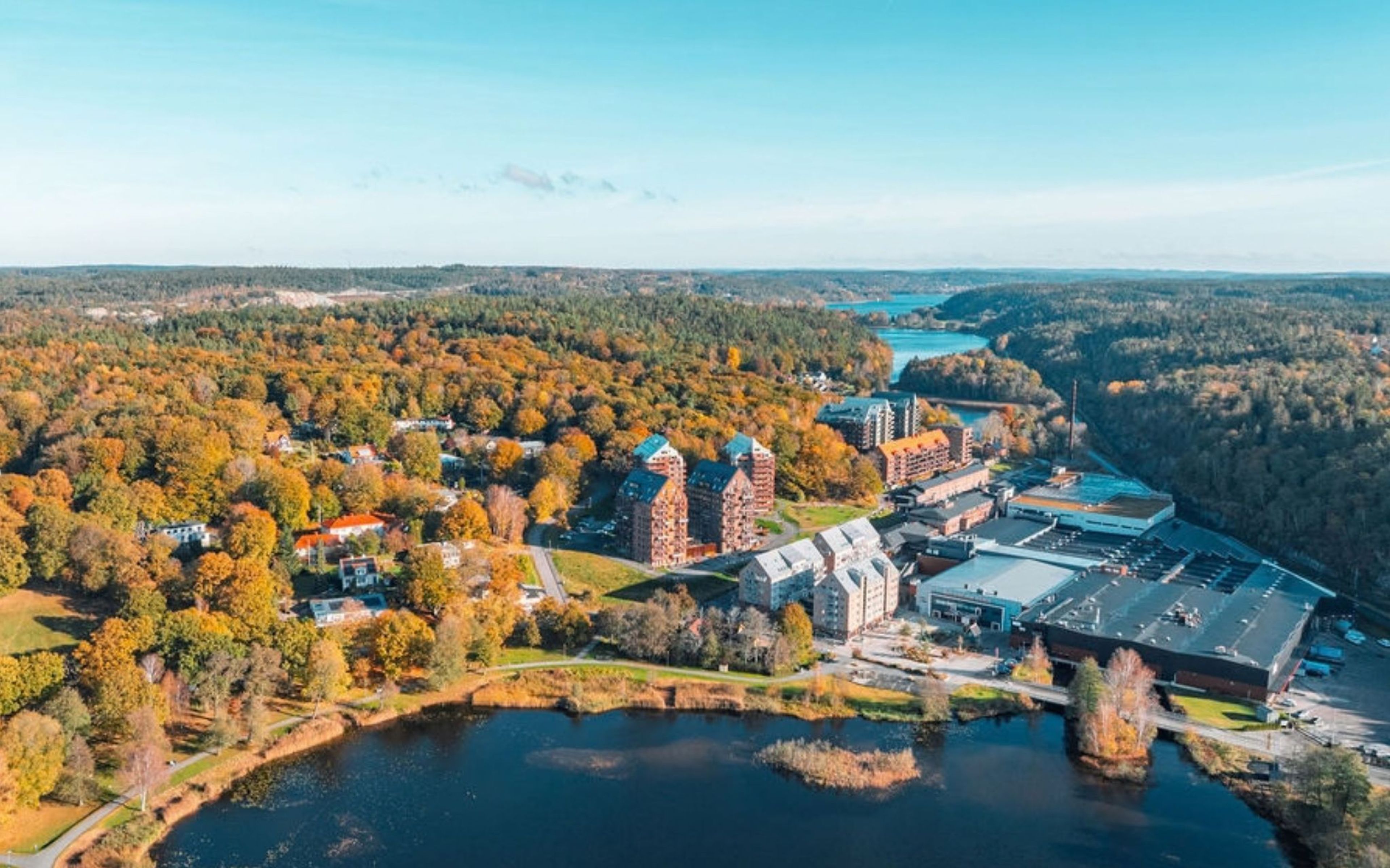 Översiktsbild Mölnlycke Fabriker, Härryda