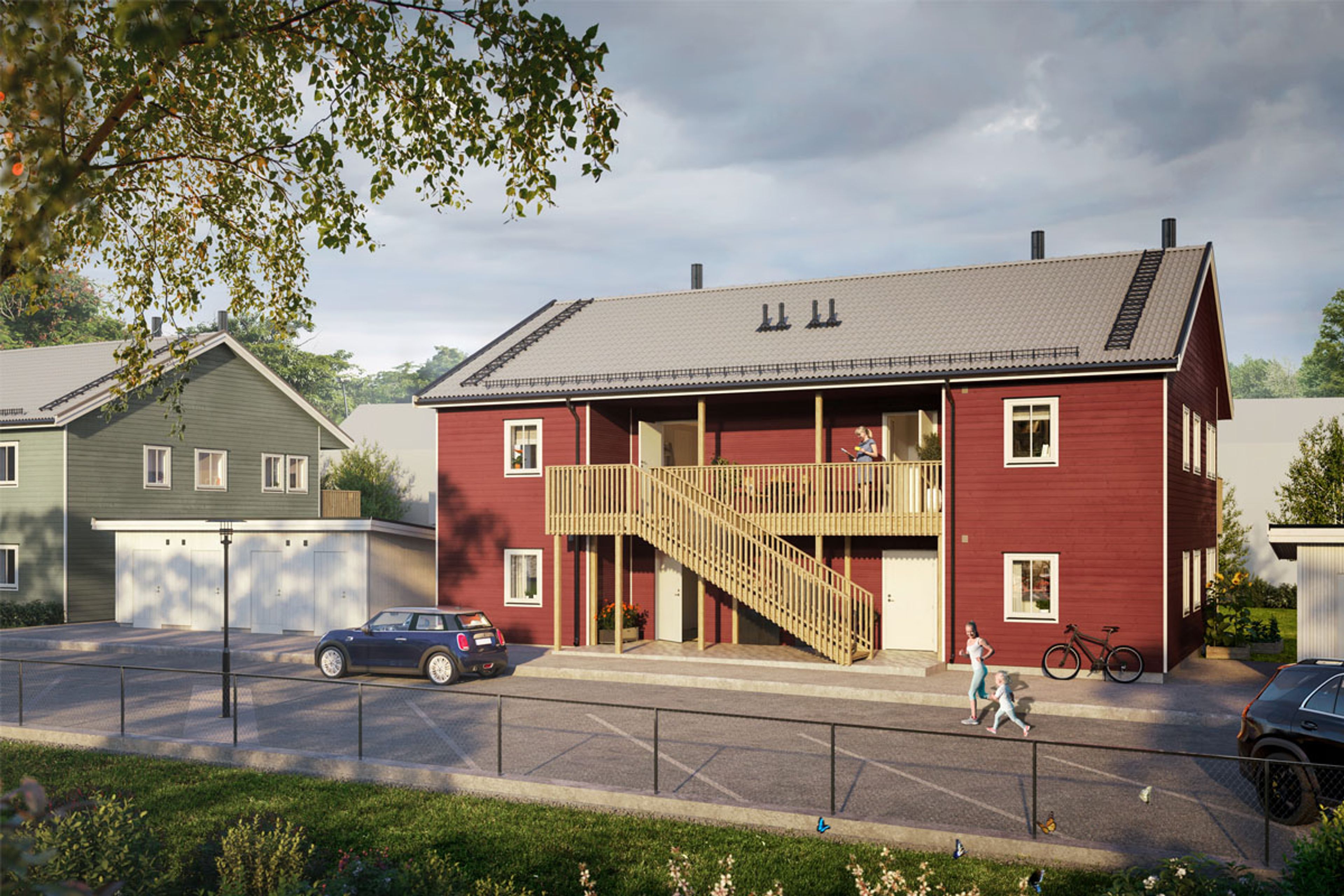 Illustrasjon av fasade på hus 5