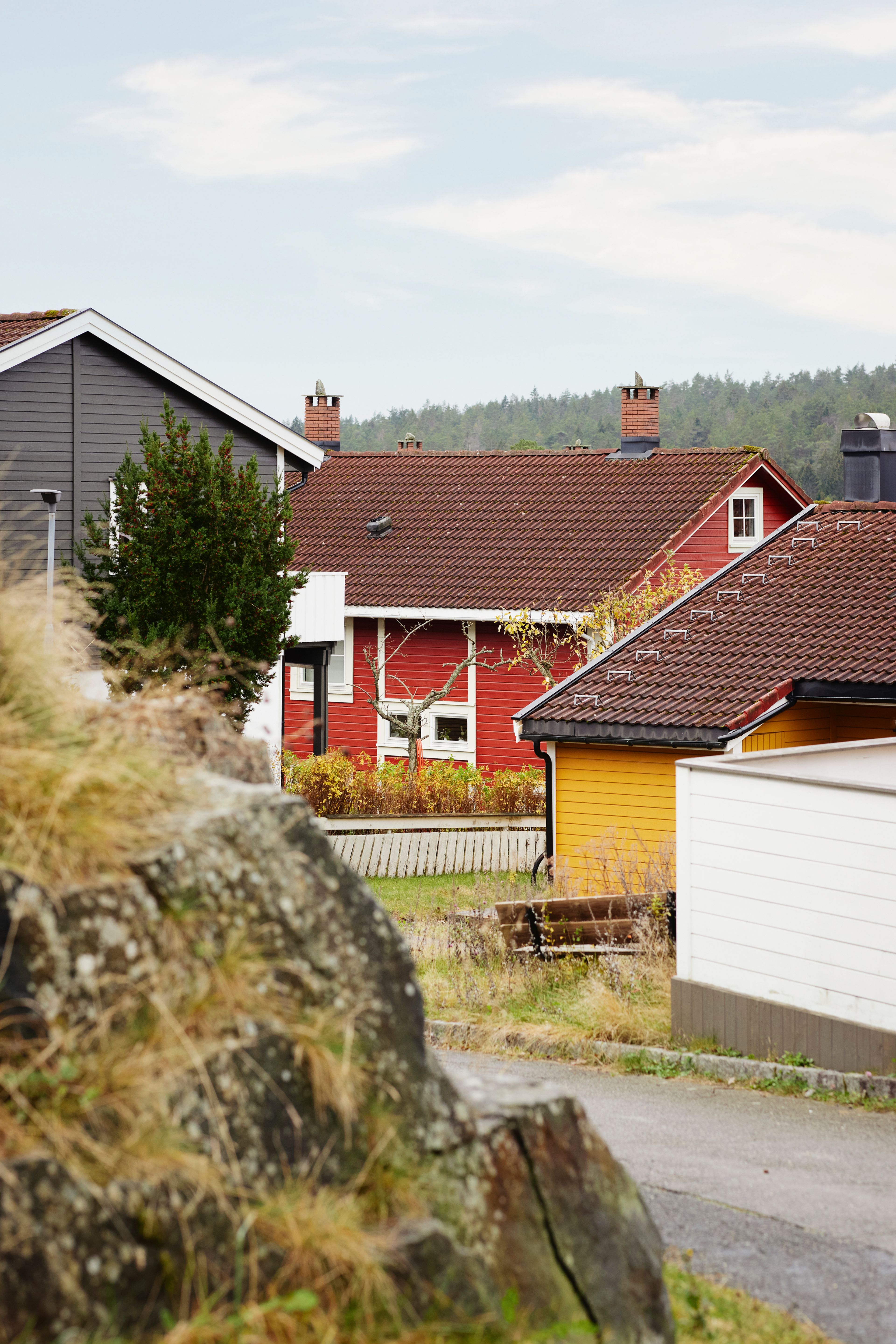 Noen av husene i Preståsen borettslag.