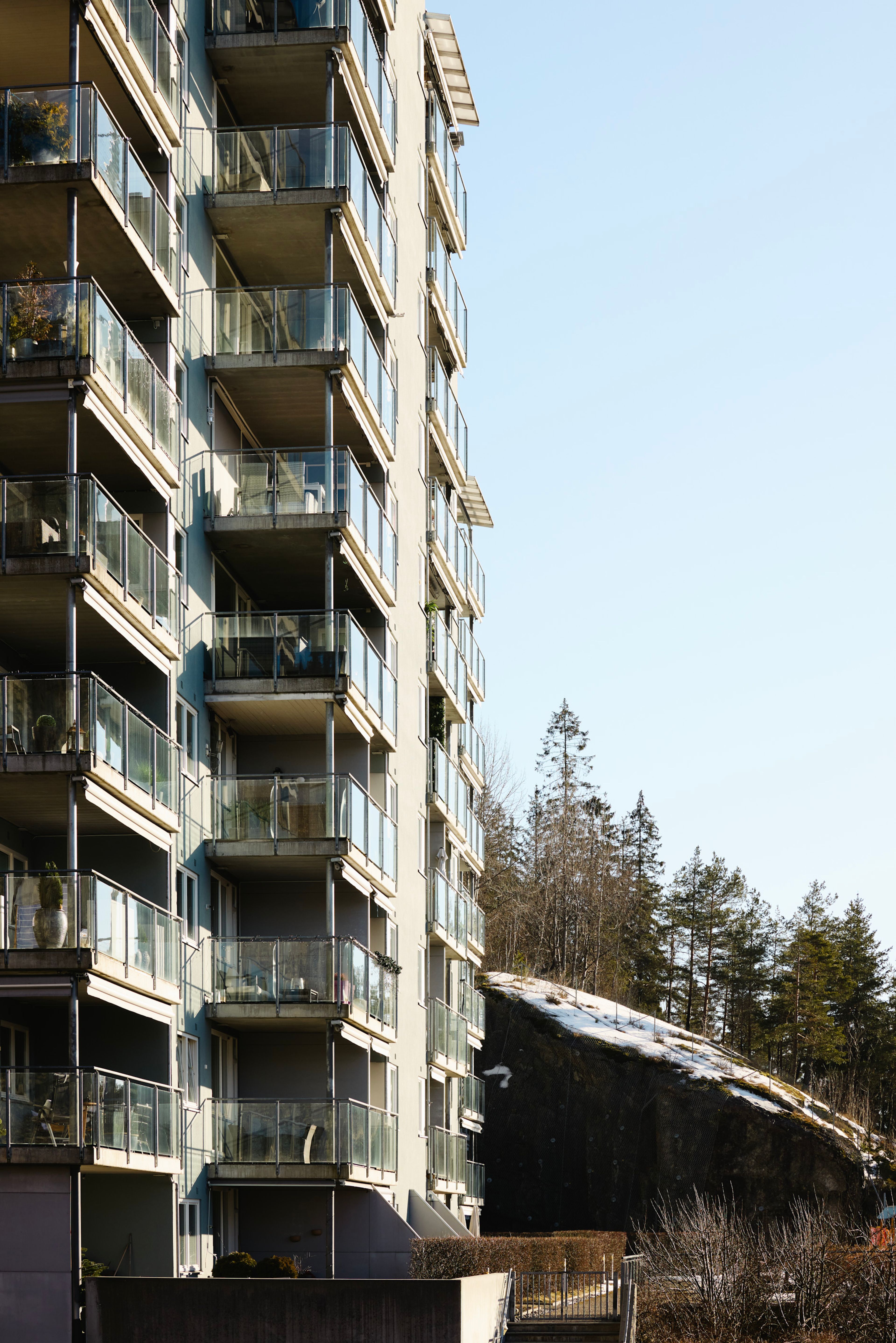 Foto av blokkene i Grefsentoppen boligsameie.