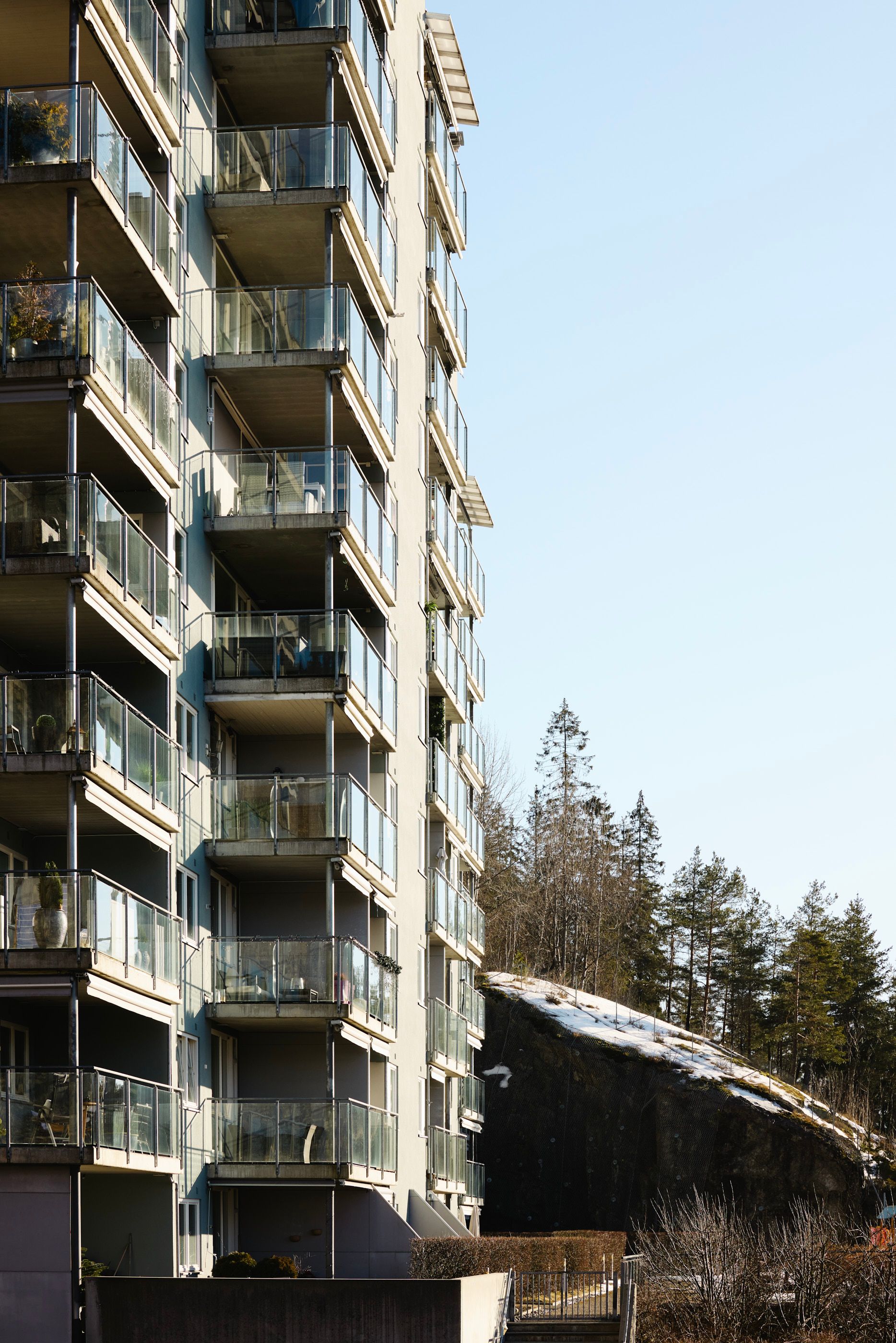 Foto av blokkene i Grefsentoppen boligsameie.