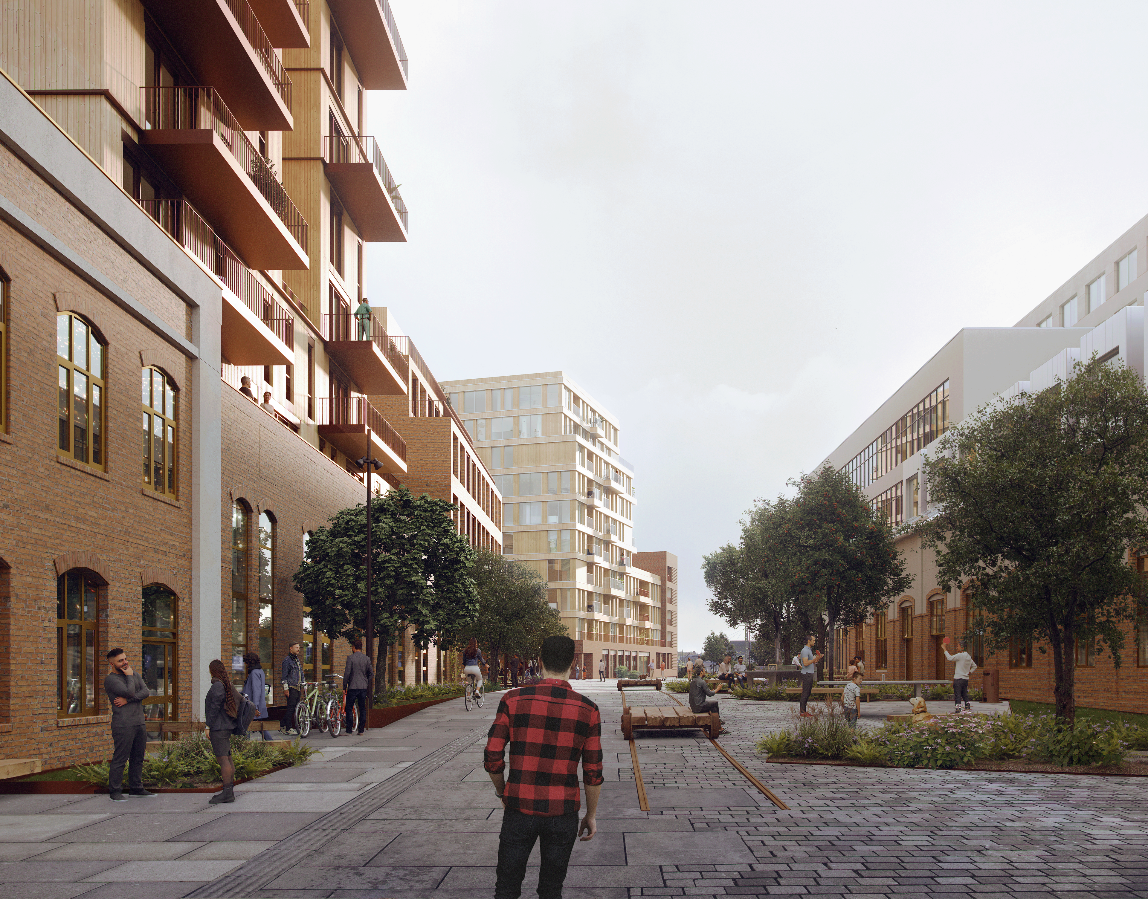 Illustrasjonsbilde av fasaden og gaten ved Fabrikkgaten.