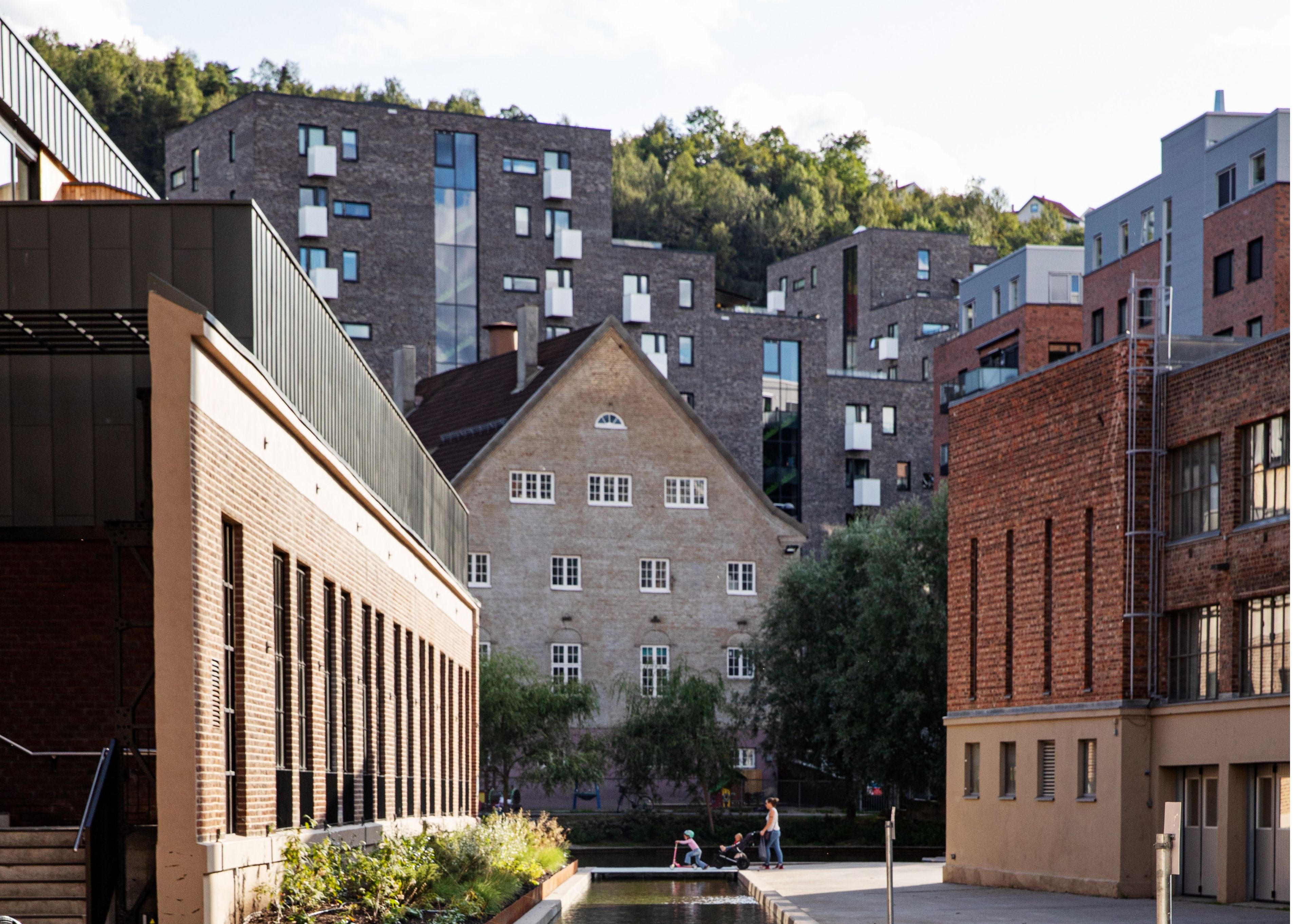 Foto av bygg i Kværnerbyen.