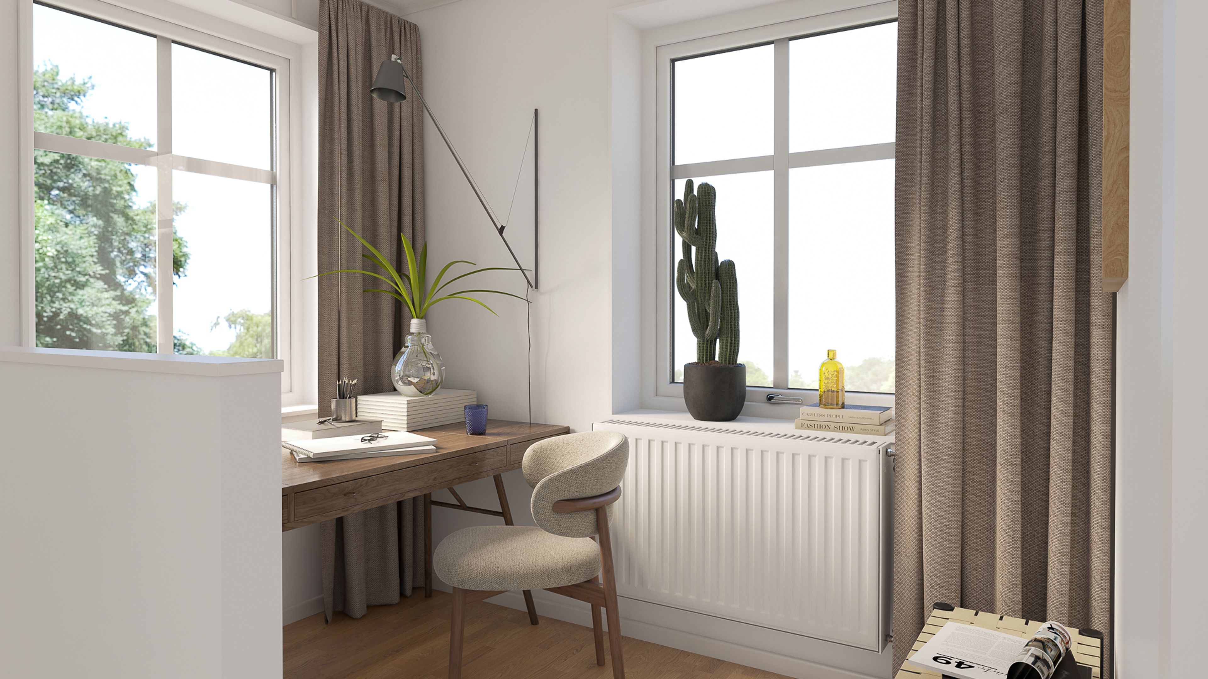 Bild rum med skrivbord