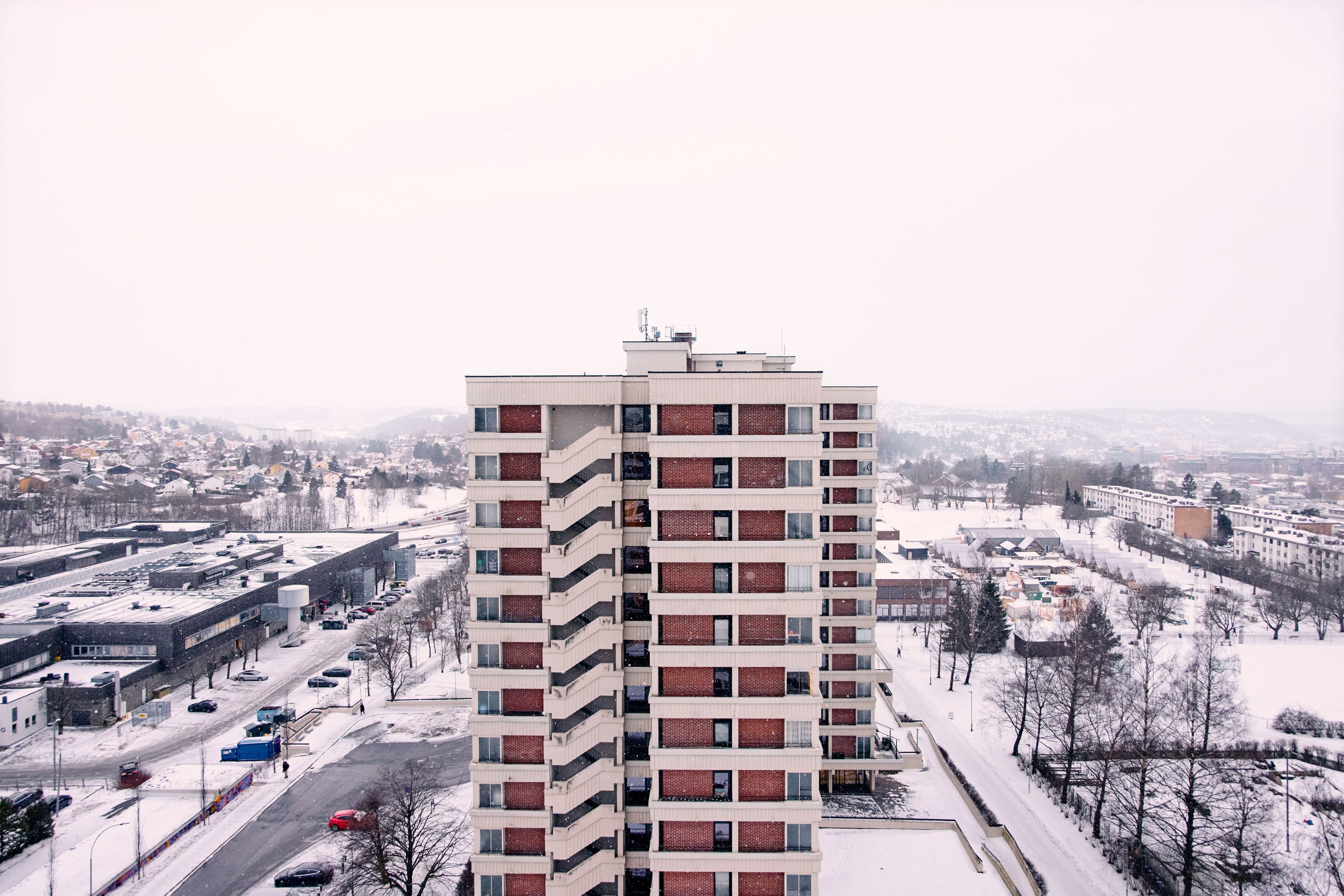 Et bilde av Tveita-blokkene. 