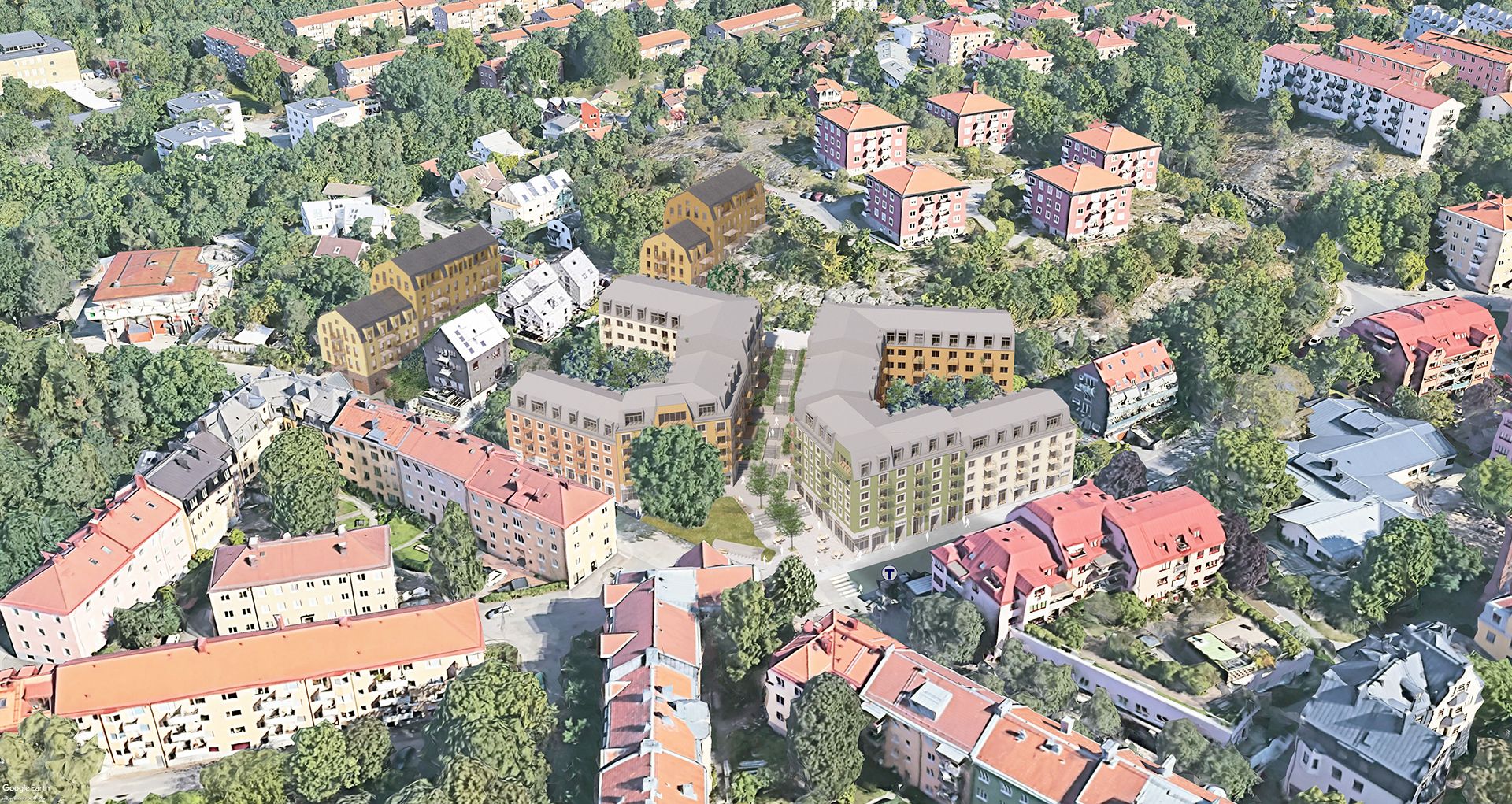 Visionsbild med flerbostadshus