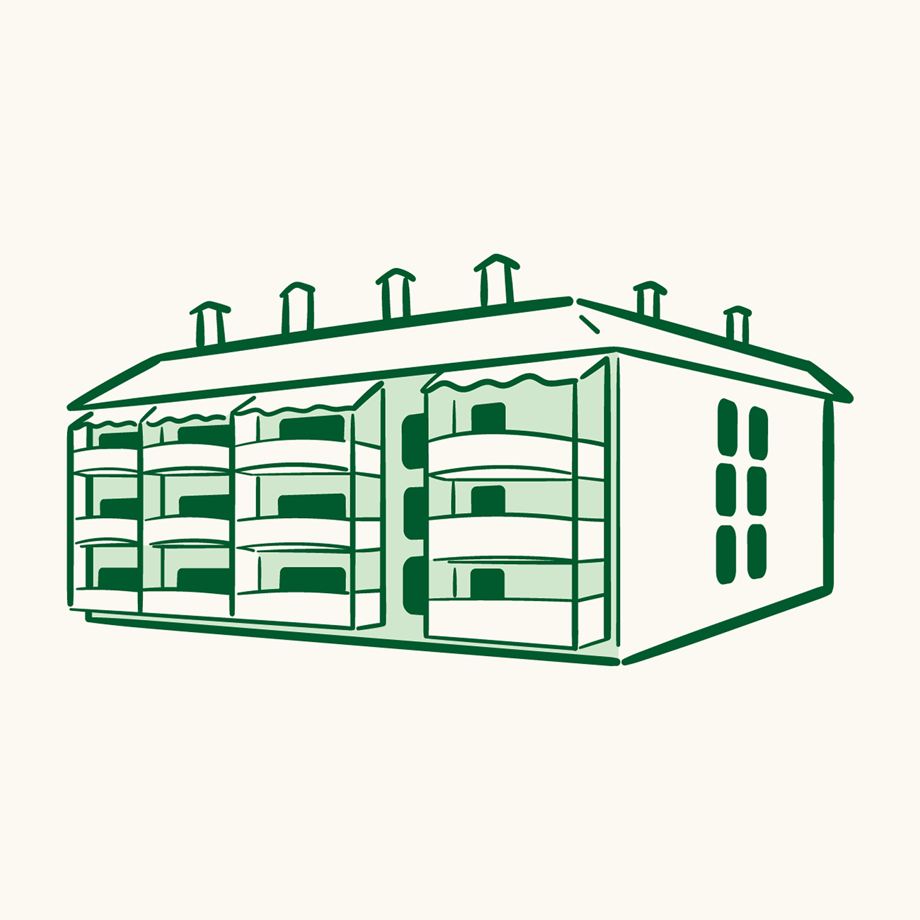 Illustrasjon av borettslaget Etterstad Sør