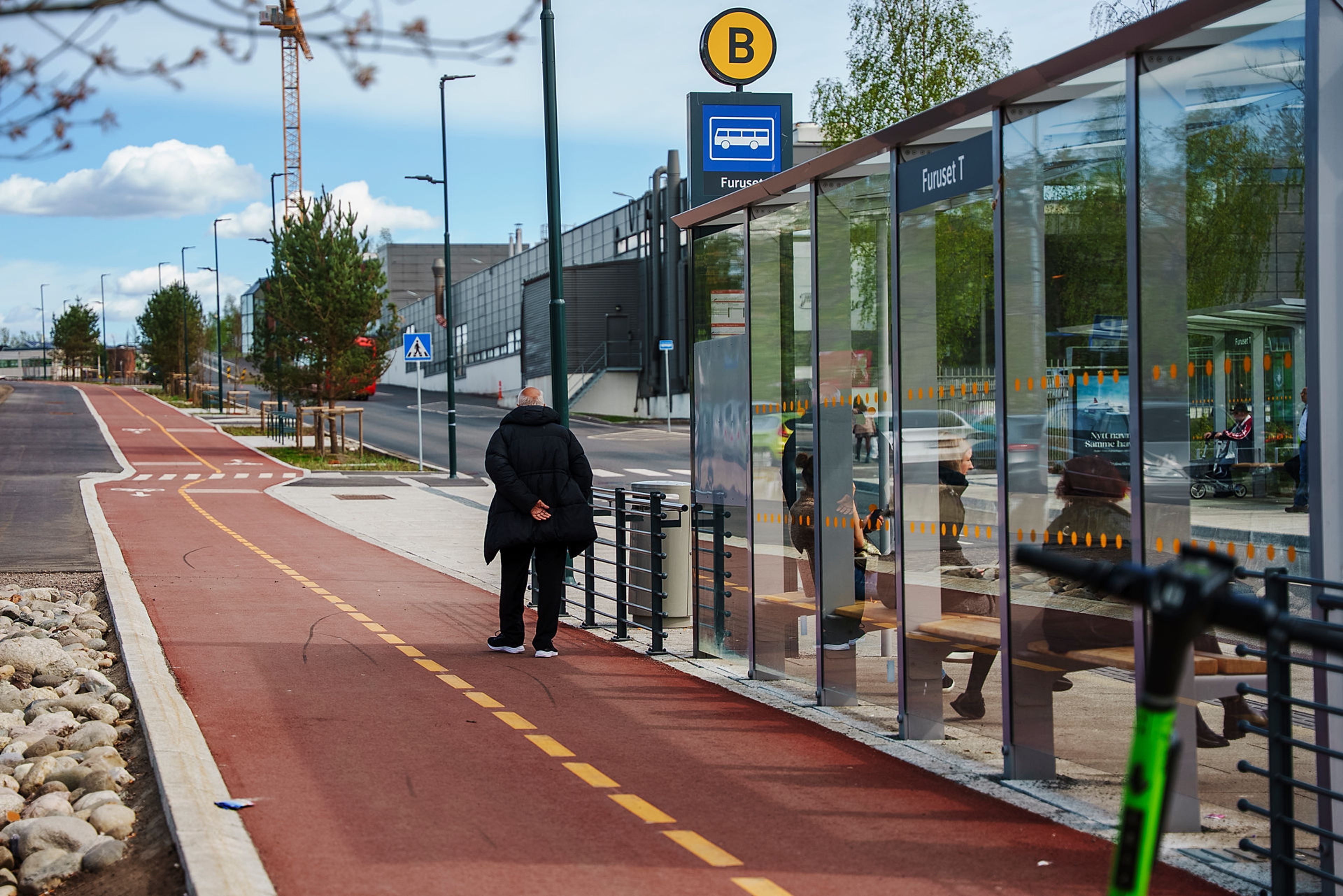 Busstopp ved Furuset T-bane