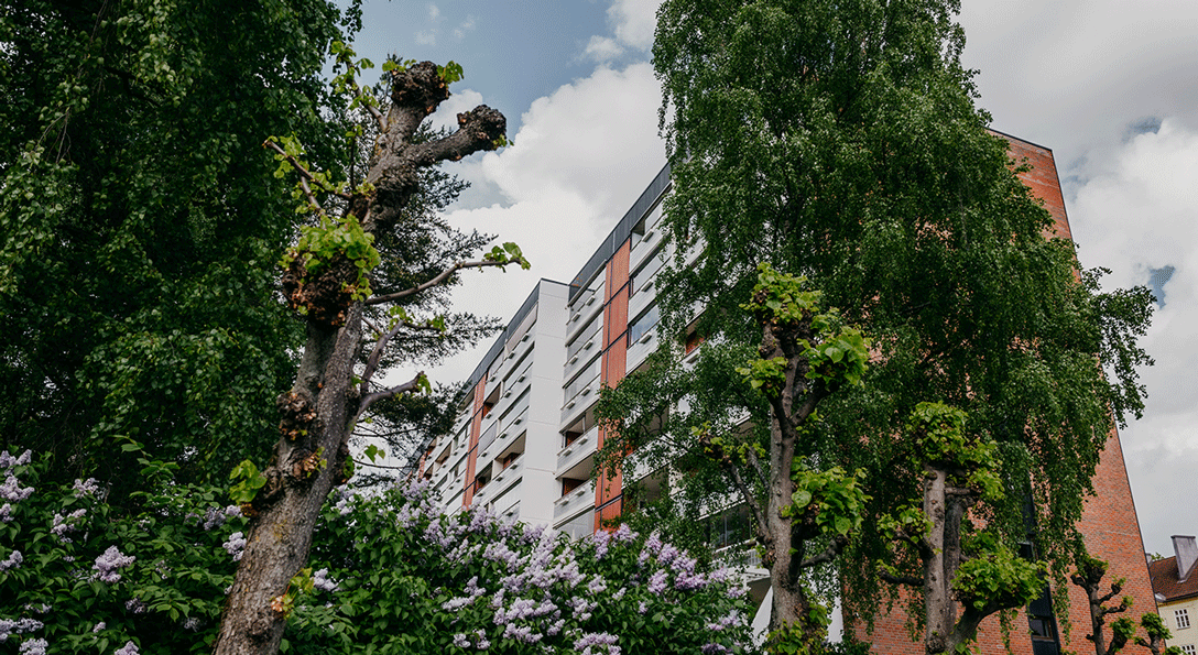 Fasade på Sandaker borettslag