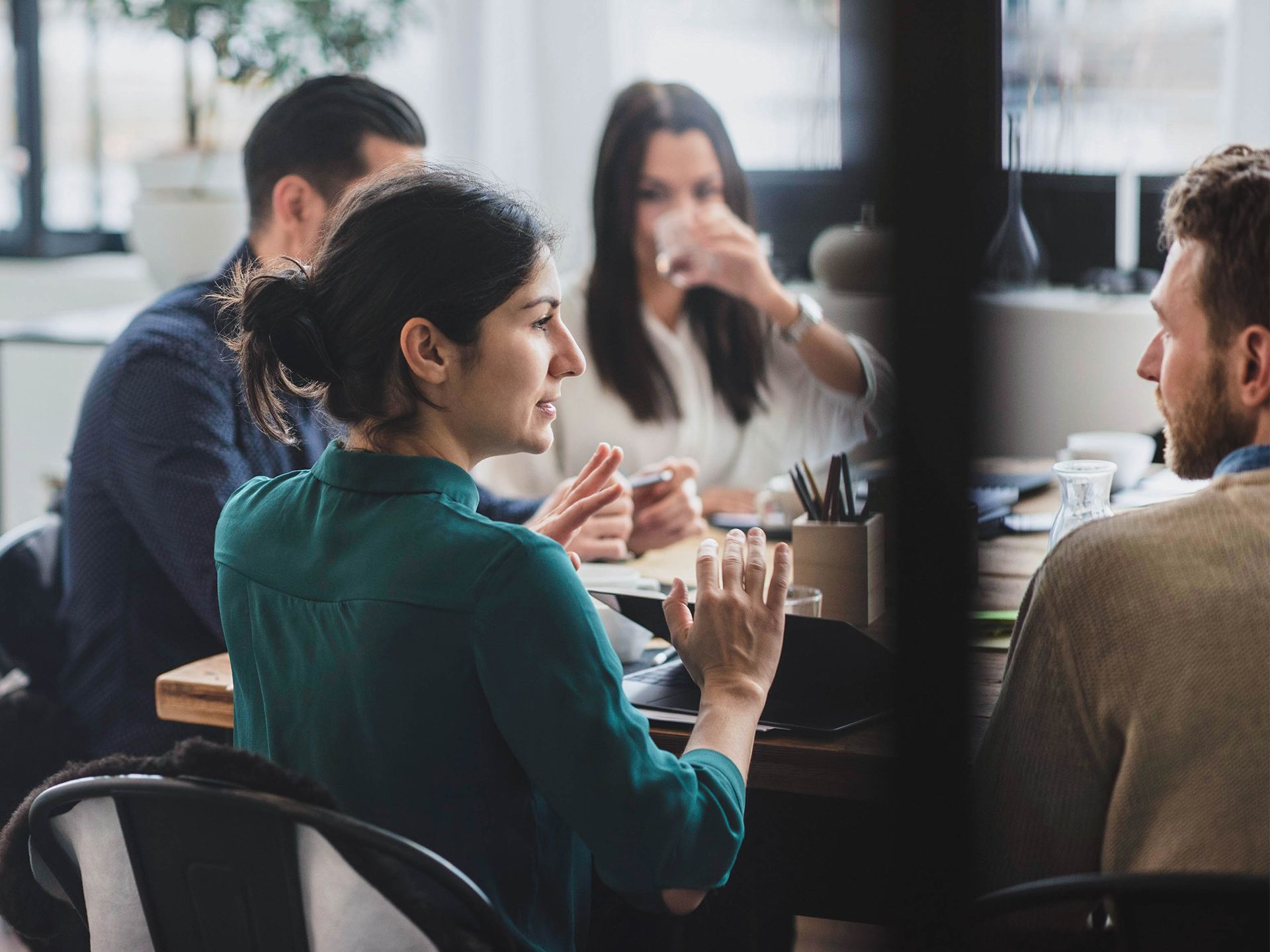 People in meeting