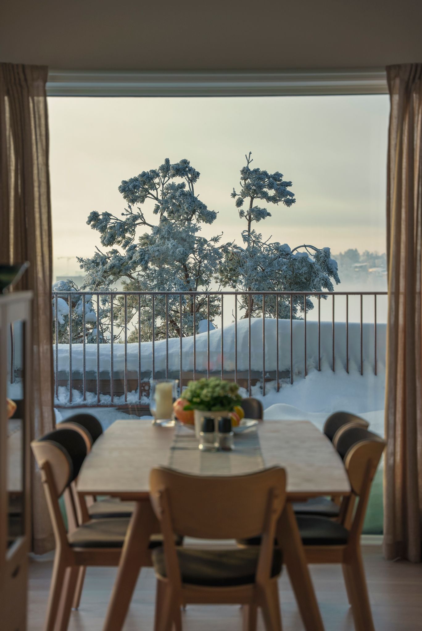 Utsikt fra stue på Haraldåsen