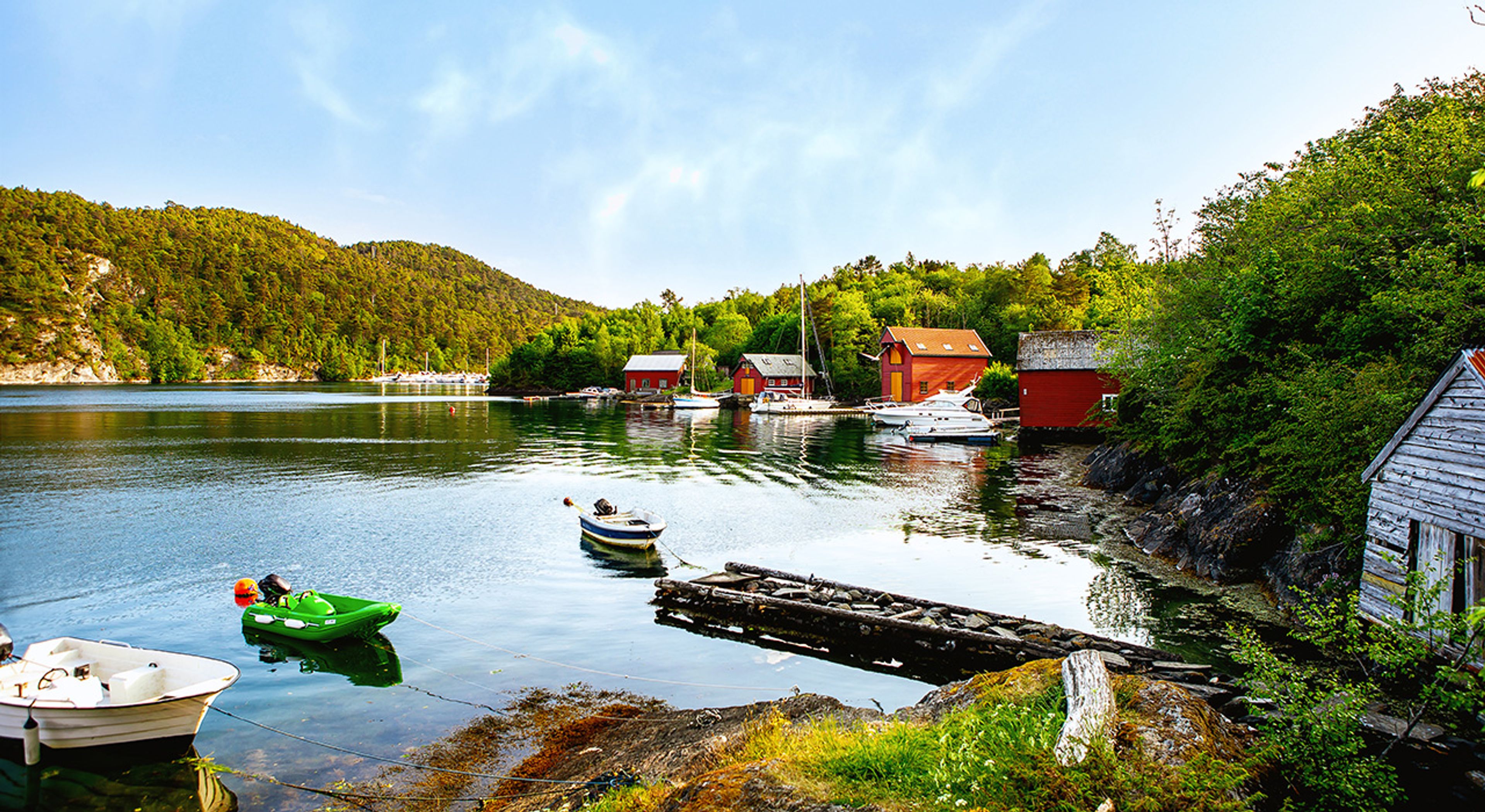 Båtliv i nærområdet ved Lundestølen