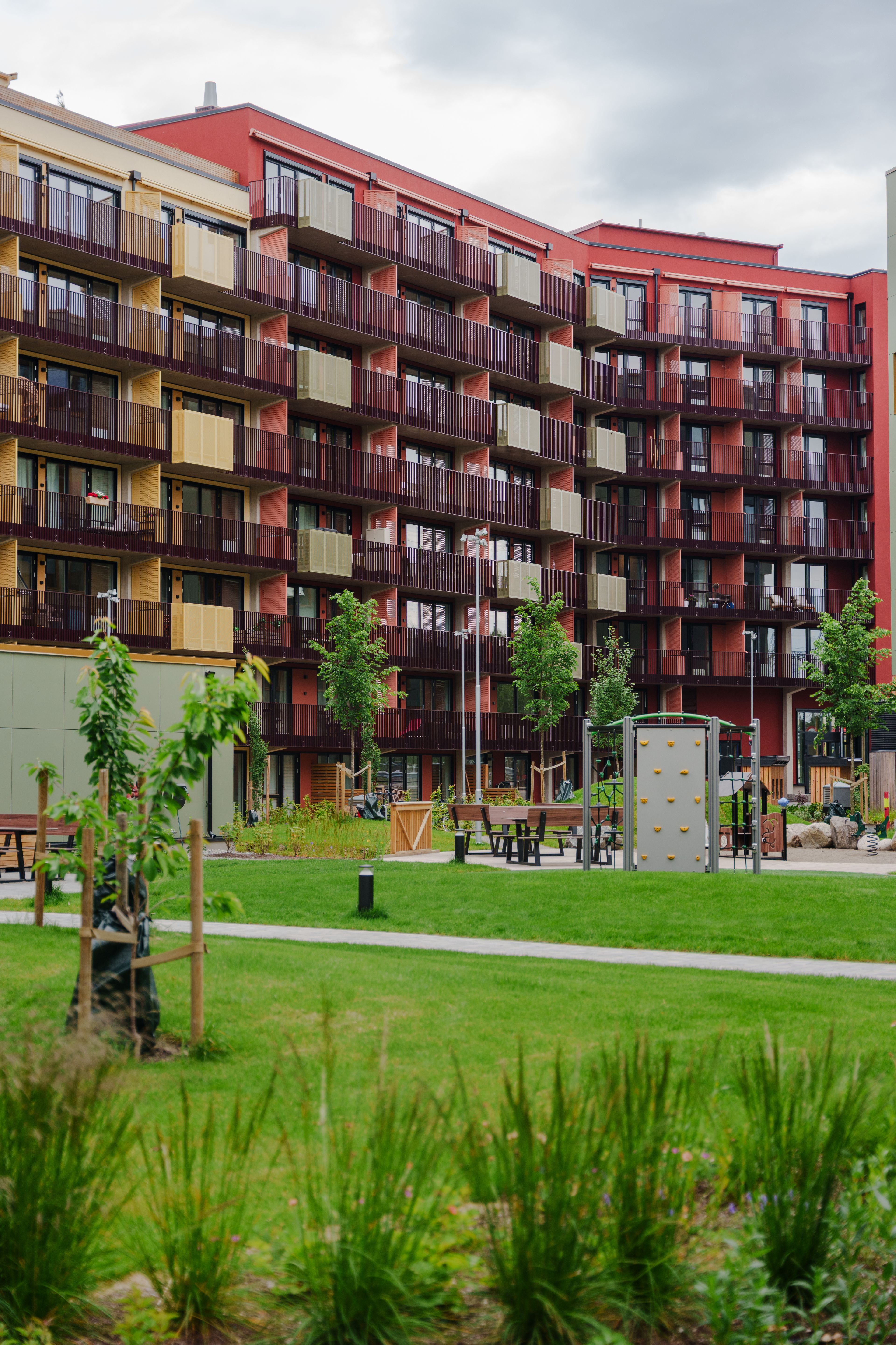Grønne uteområder i bakgården på Ulvenplassen