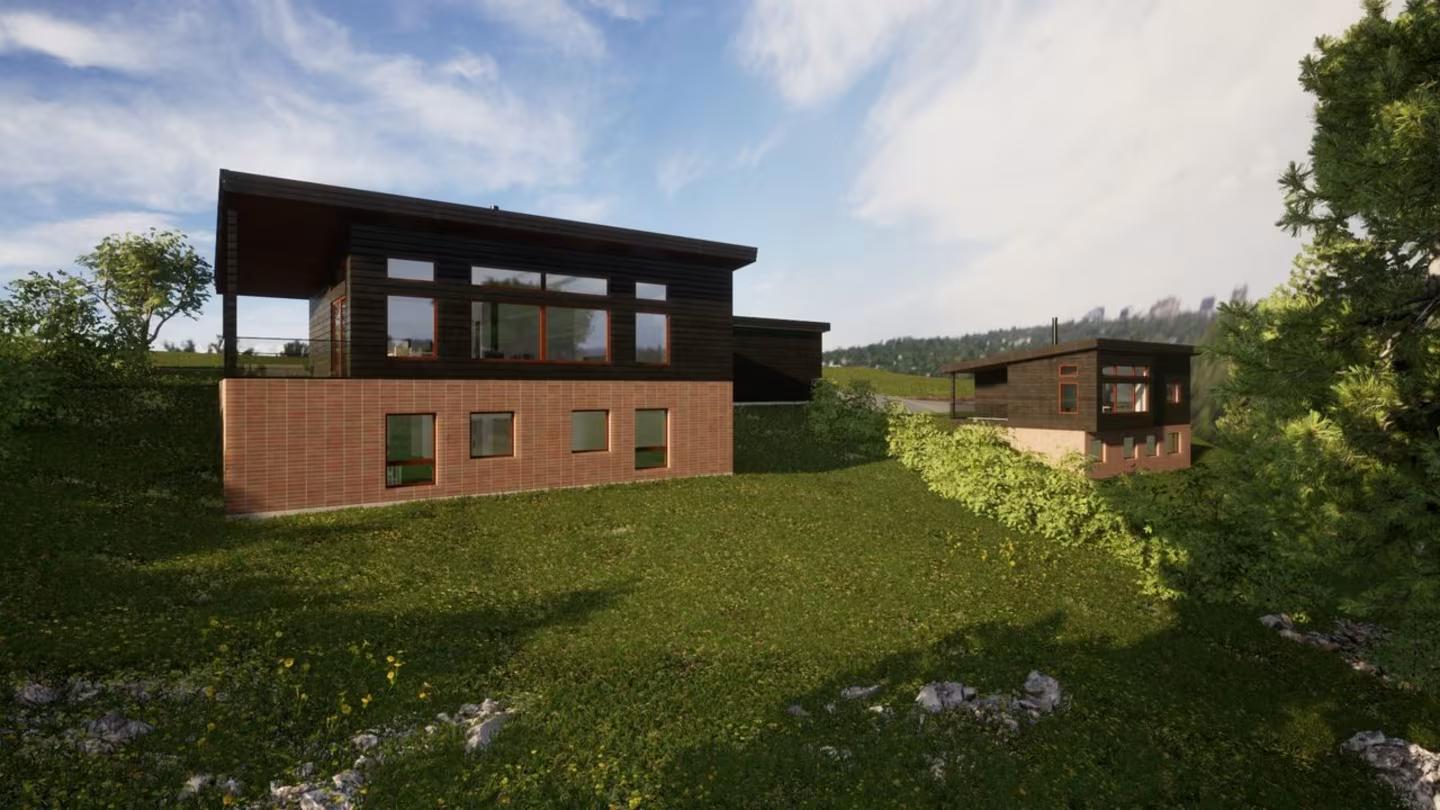 Boligene er på rundt 170-180 kvadratmeter, har et moderne uttrykk og er tegnet i henhold til gjeldende reguleringsbestemmelser.