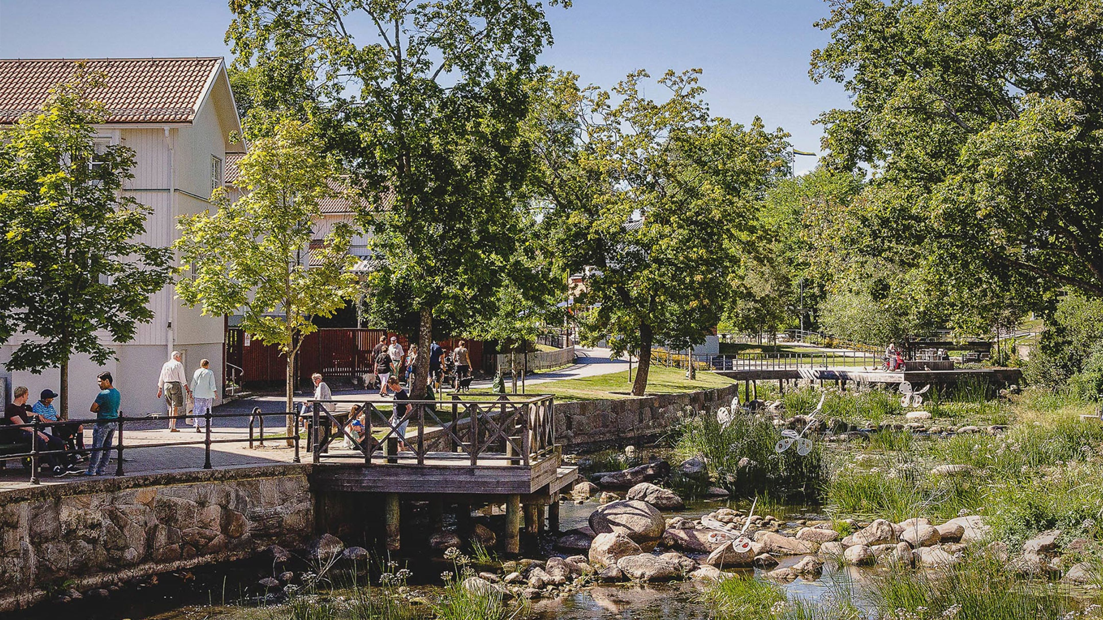 Grönområden i området ger möjlighet till att besöka naturen.