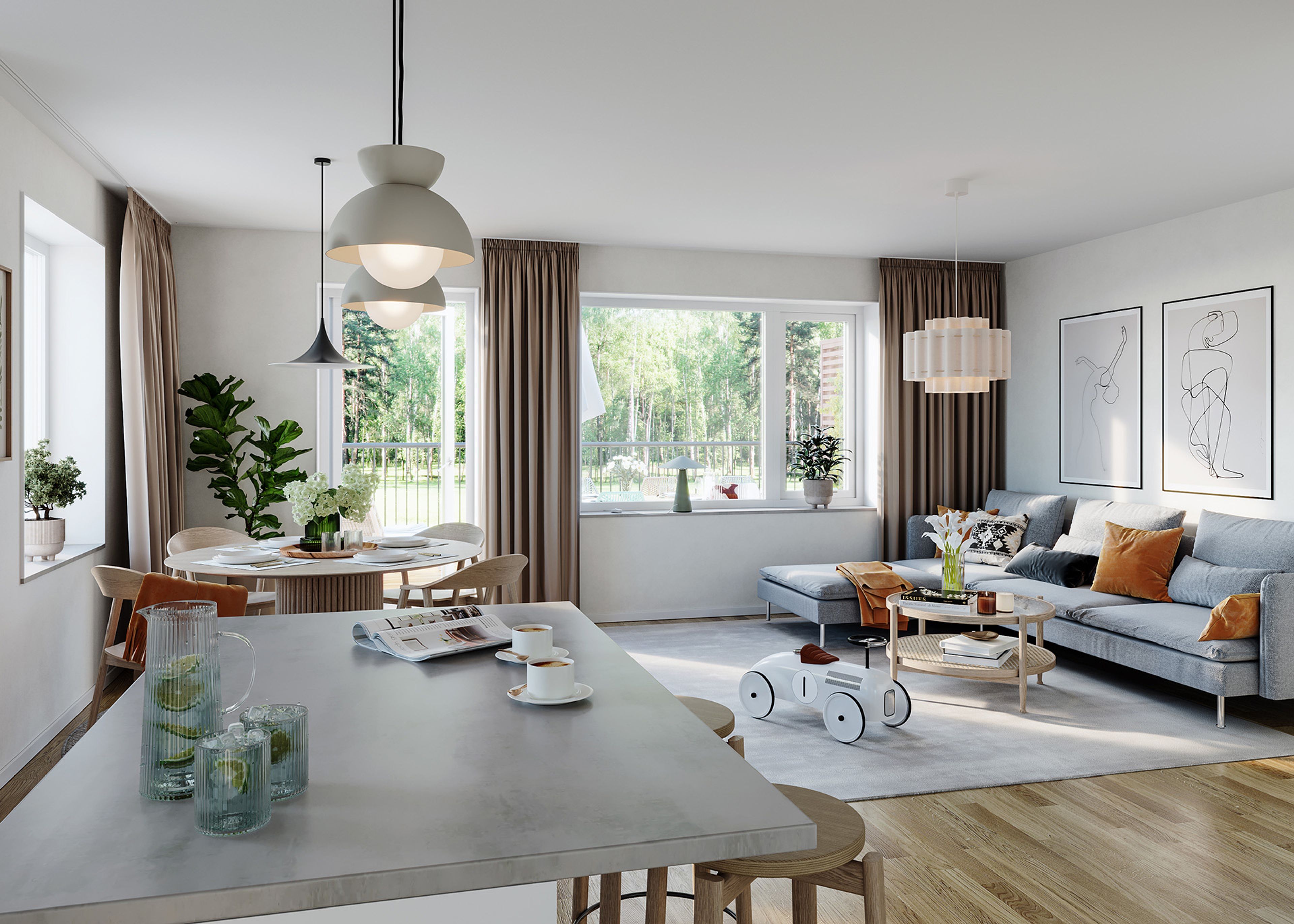Vardagsrum Radhus 116 kvm