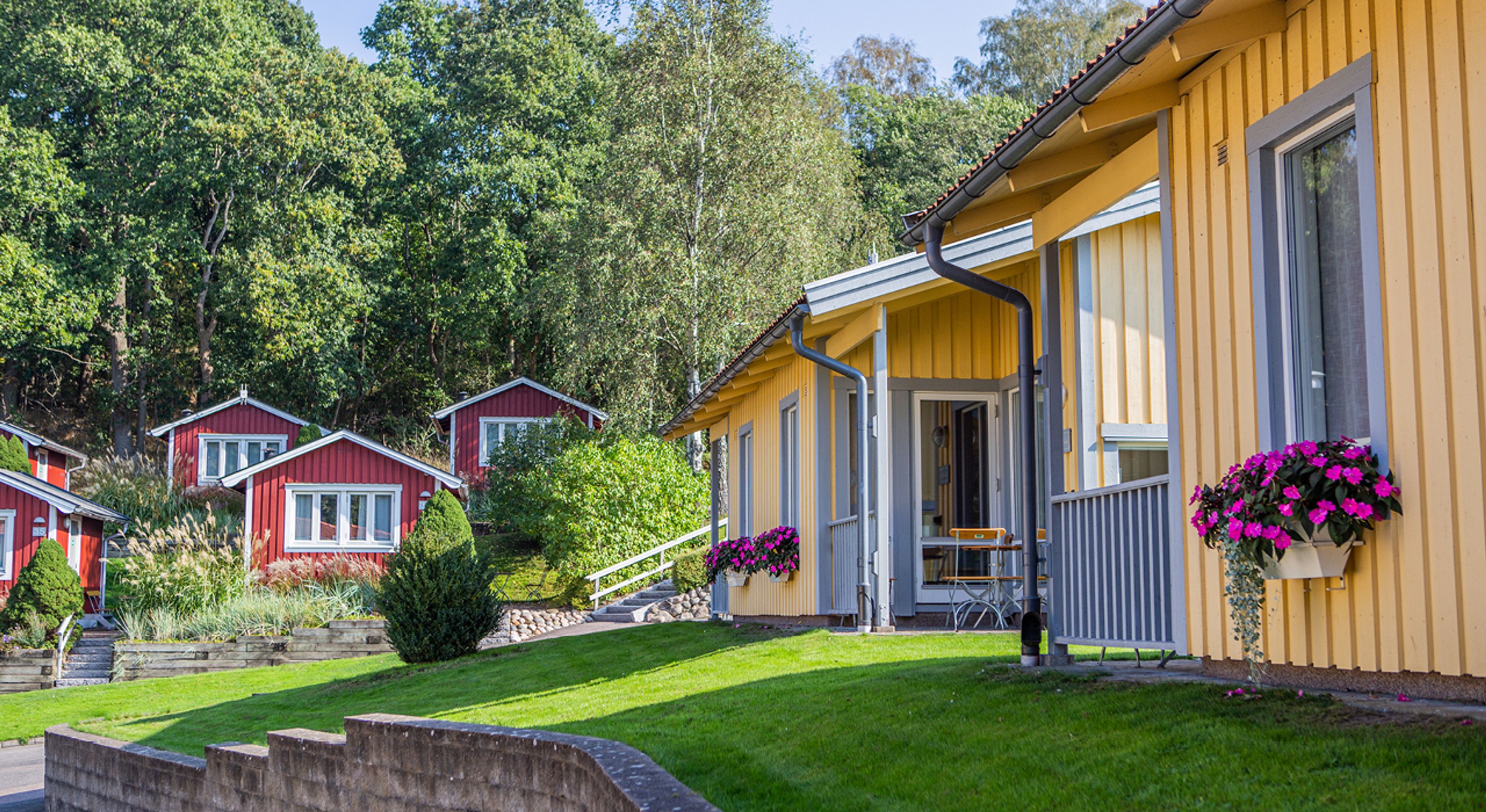 Bilde av små hus i Lisebergbyn