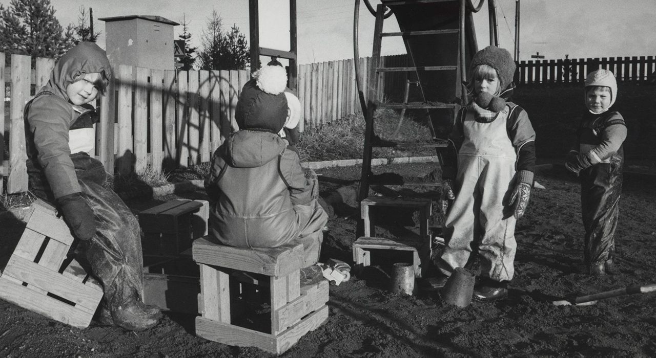 Bilde av barn fra Barneparken i Slåttevangen borettslag