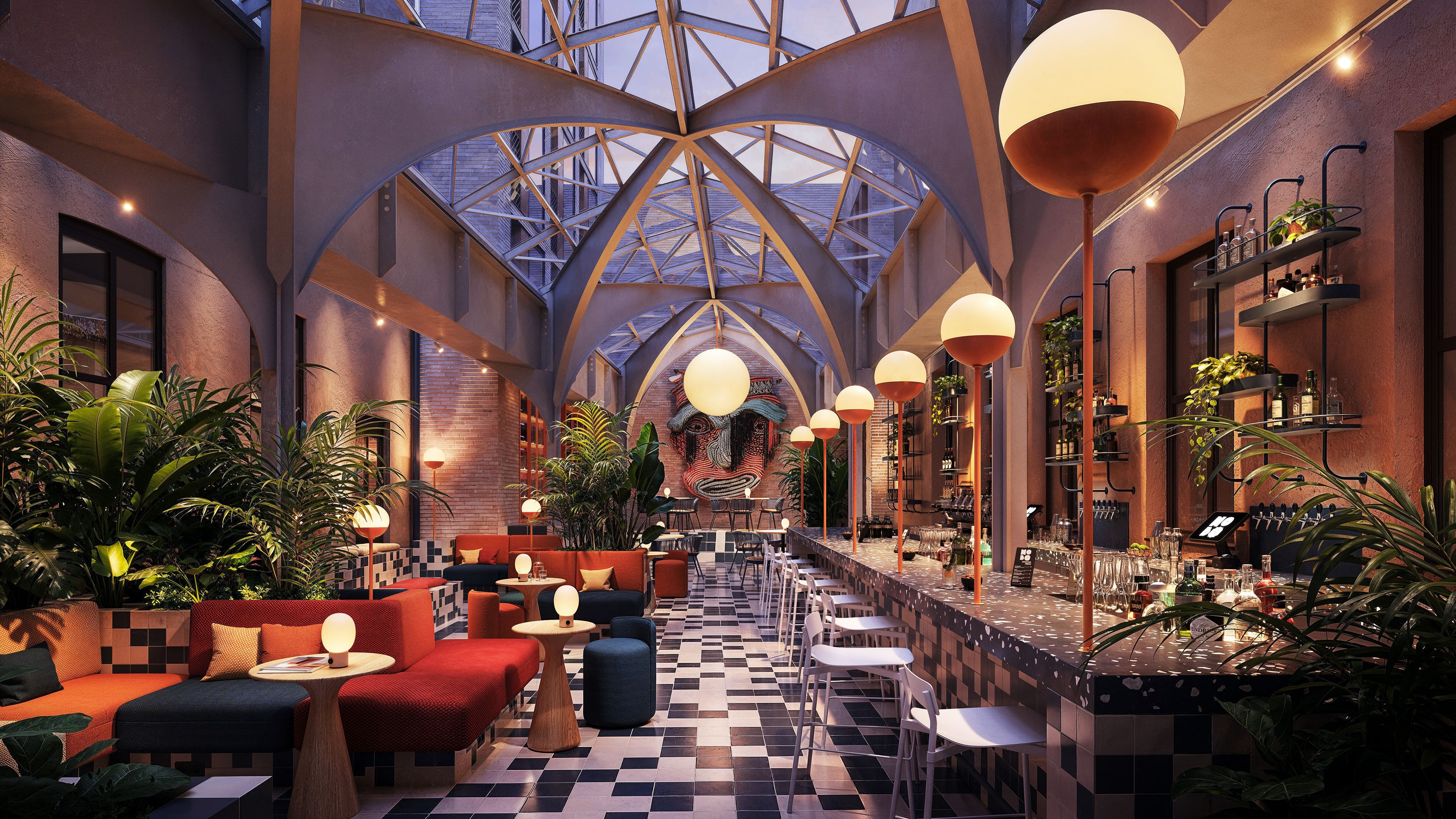 Foto av Hobo Hotel Oslo. Du ser en bar og restaurant.