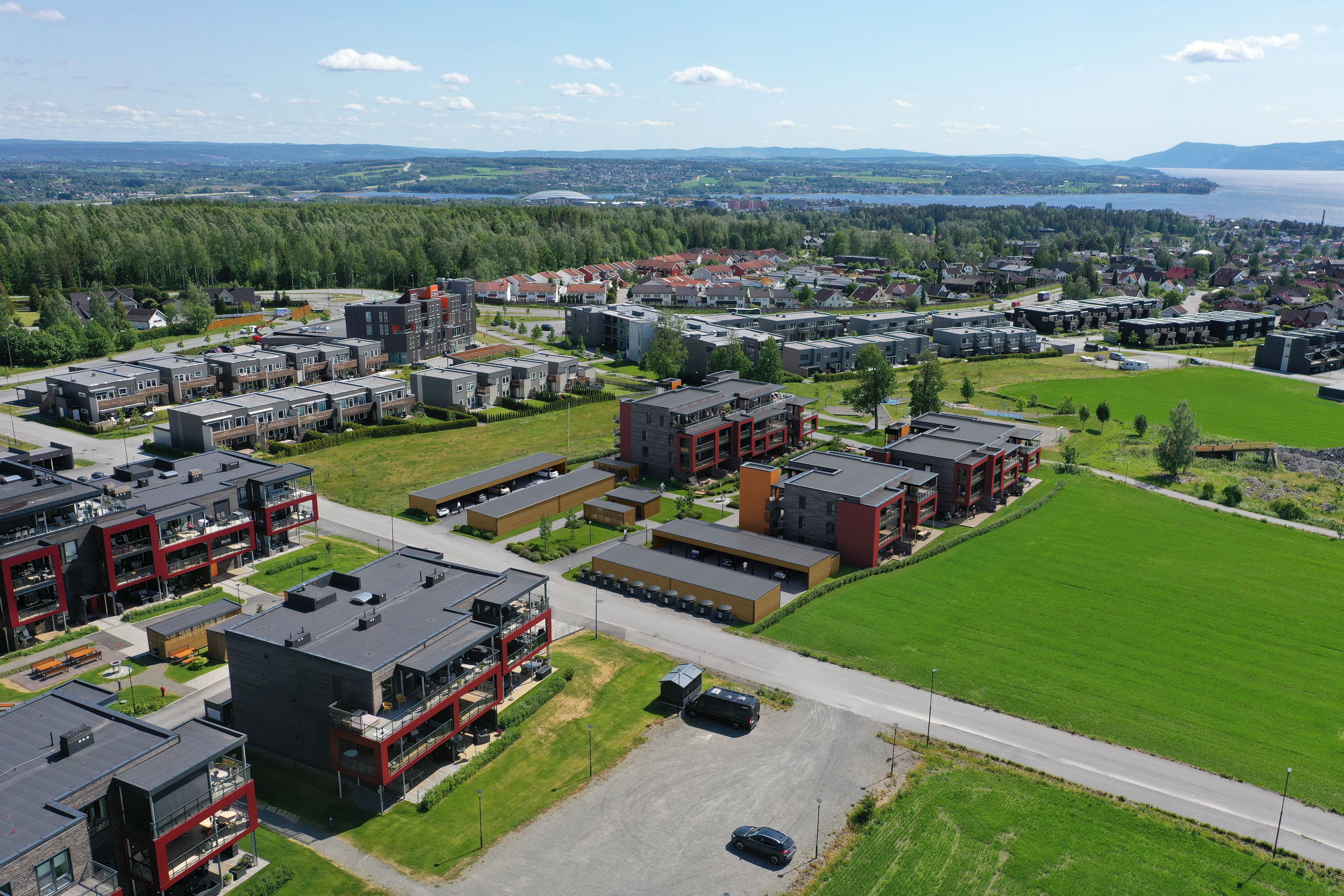 Oversiktsillustrasjon over begge felt på Sollitunet