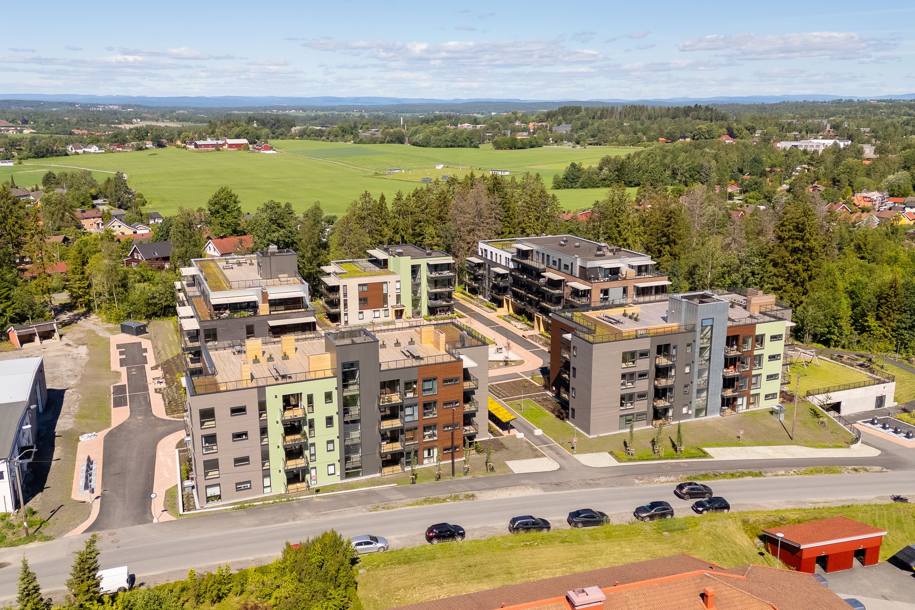Ferdigstilte hus i Brekketunet med landlig beliggenhet i ås.
