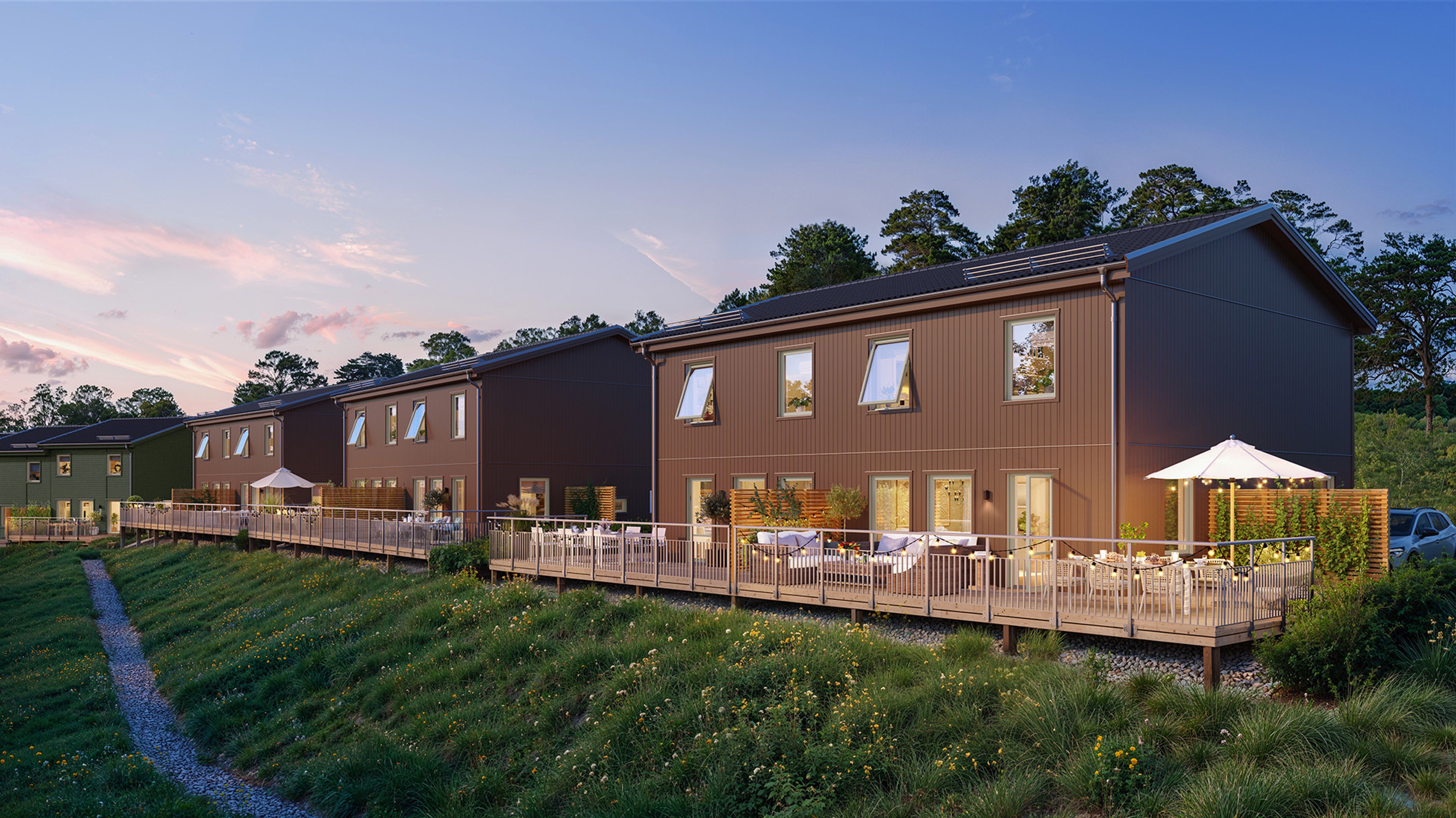 Uteplats från parhus 106 kvm