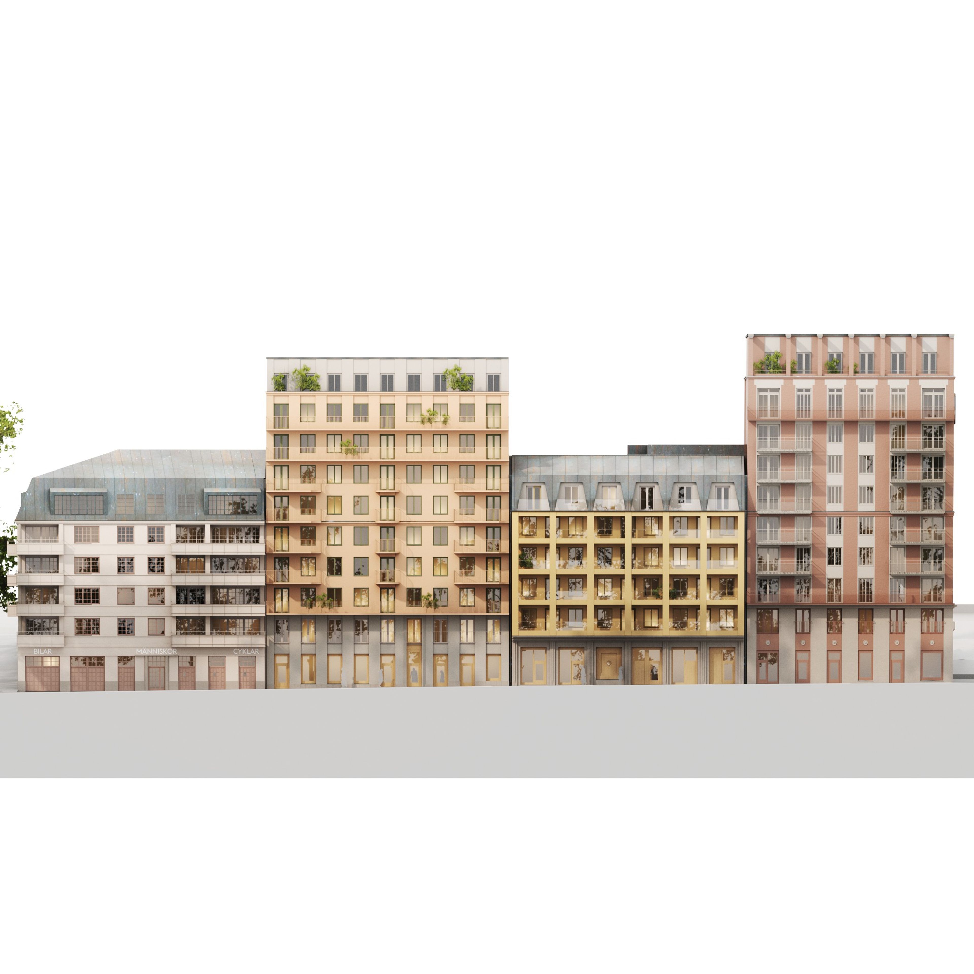 Tidiga skisser från arkitekten
