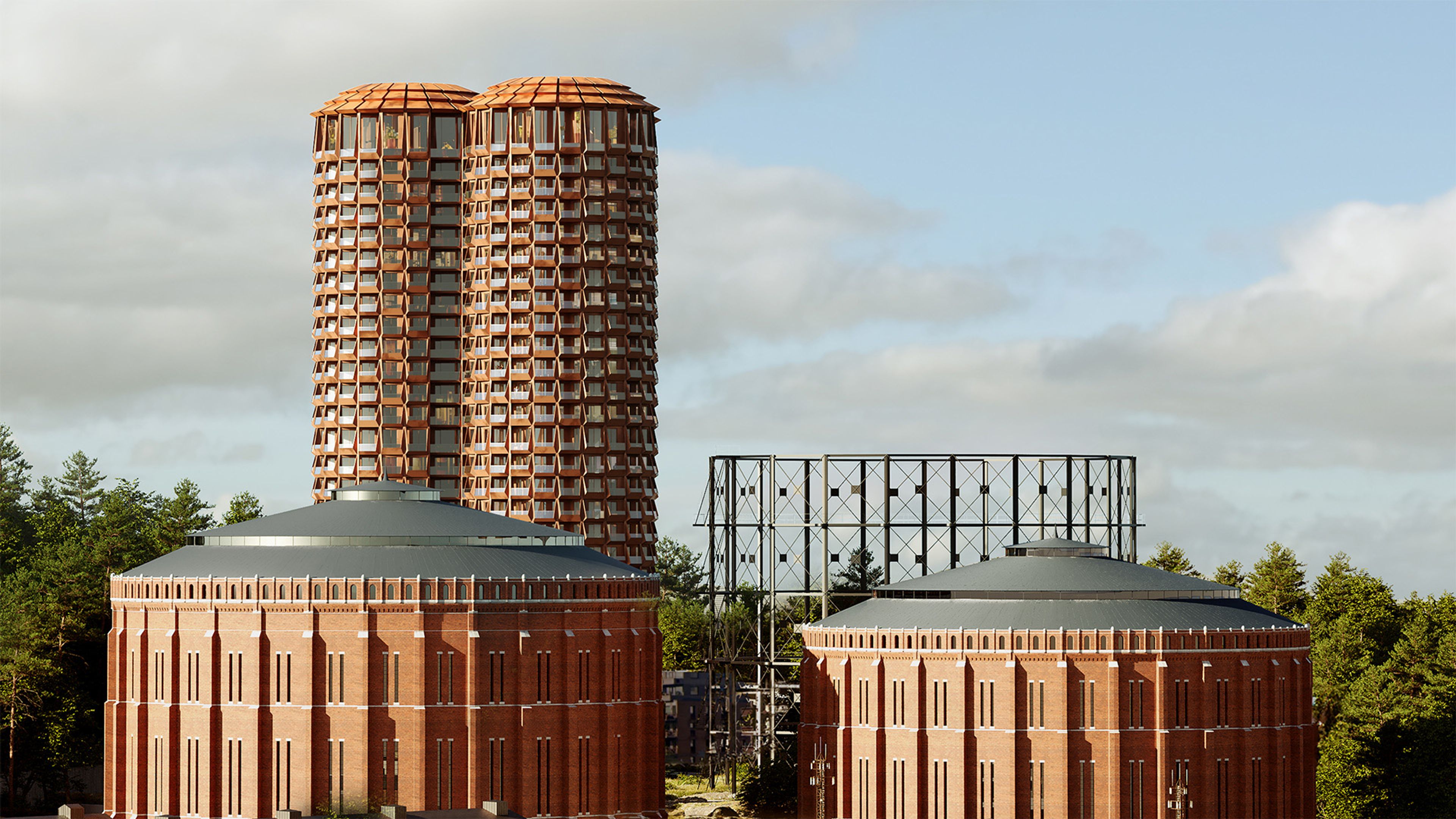 Exteriör på långt håll Stadsljus