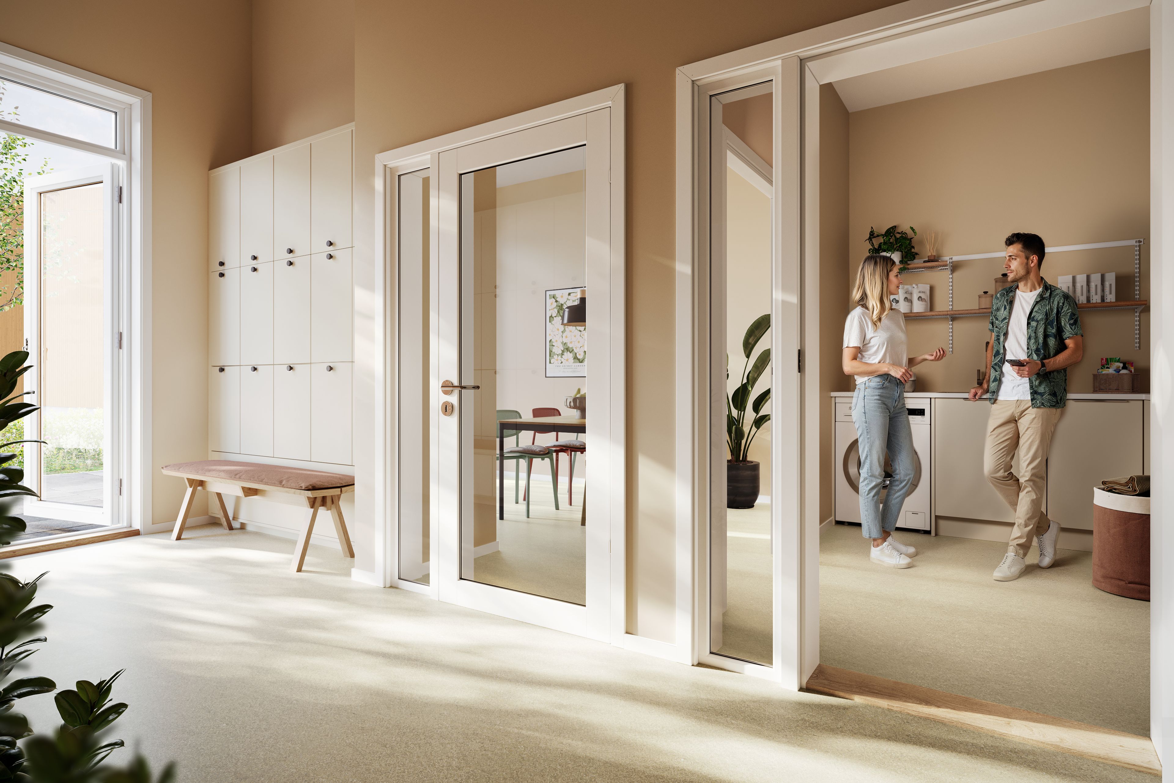 Illustrasjonsbilde av fellesvasker i Furuset Village.