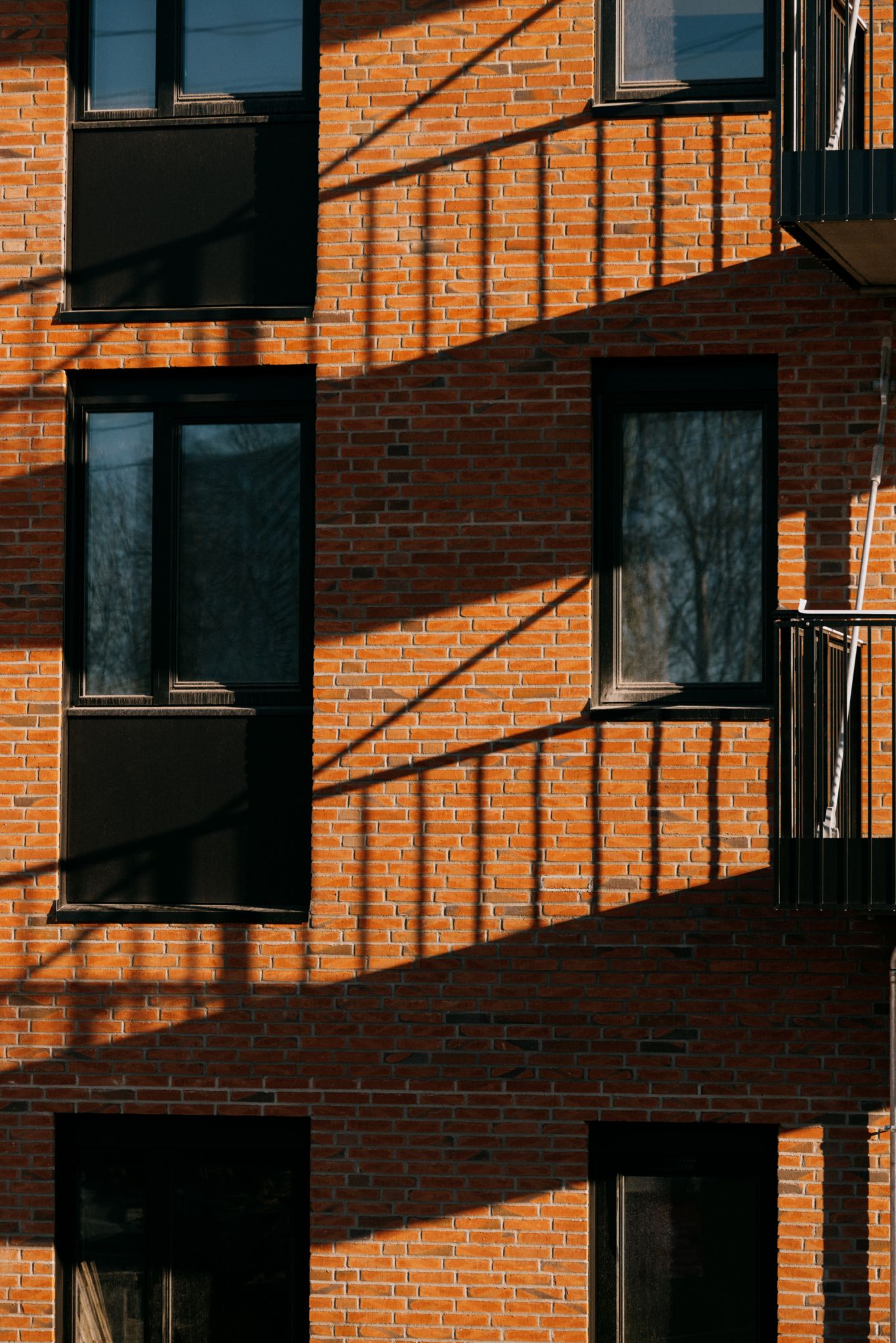 Nærbilde av fasade på Ulven i Oslo.