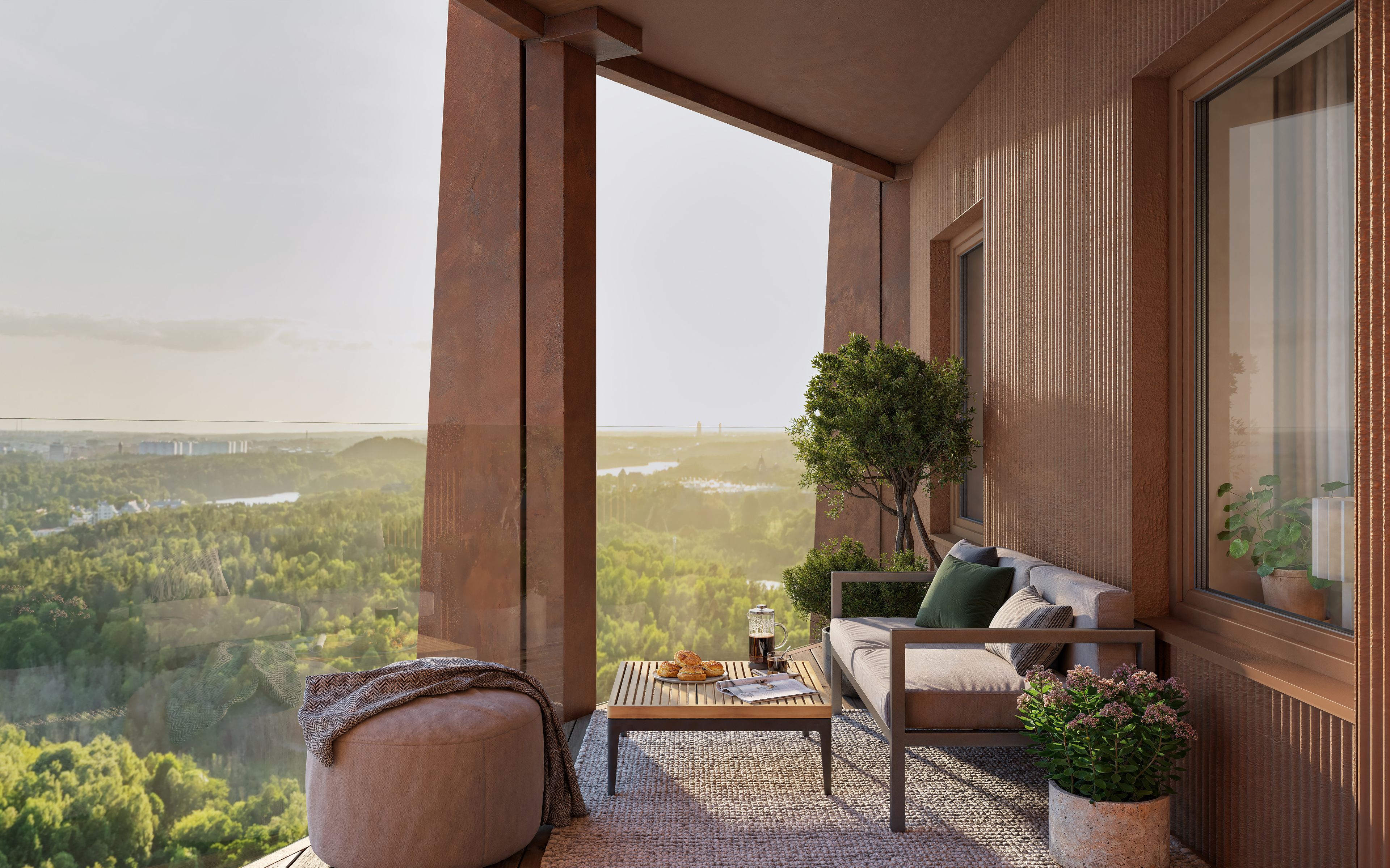 Illustrasjon av balkong i Stadsljus