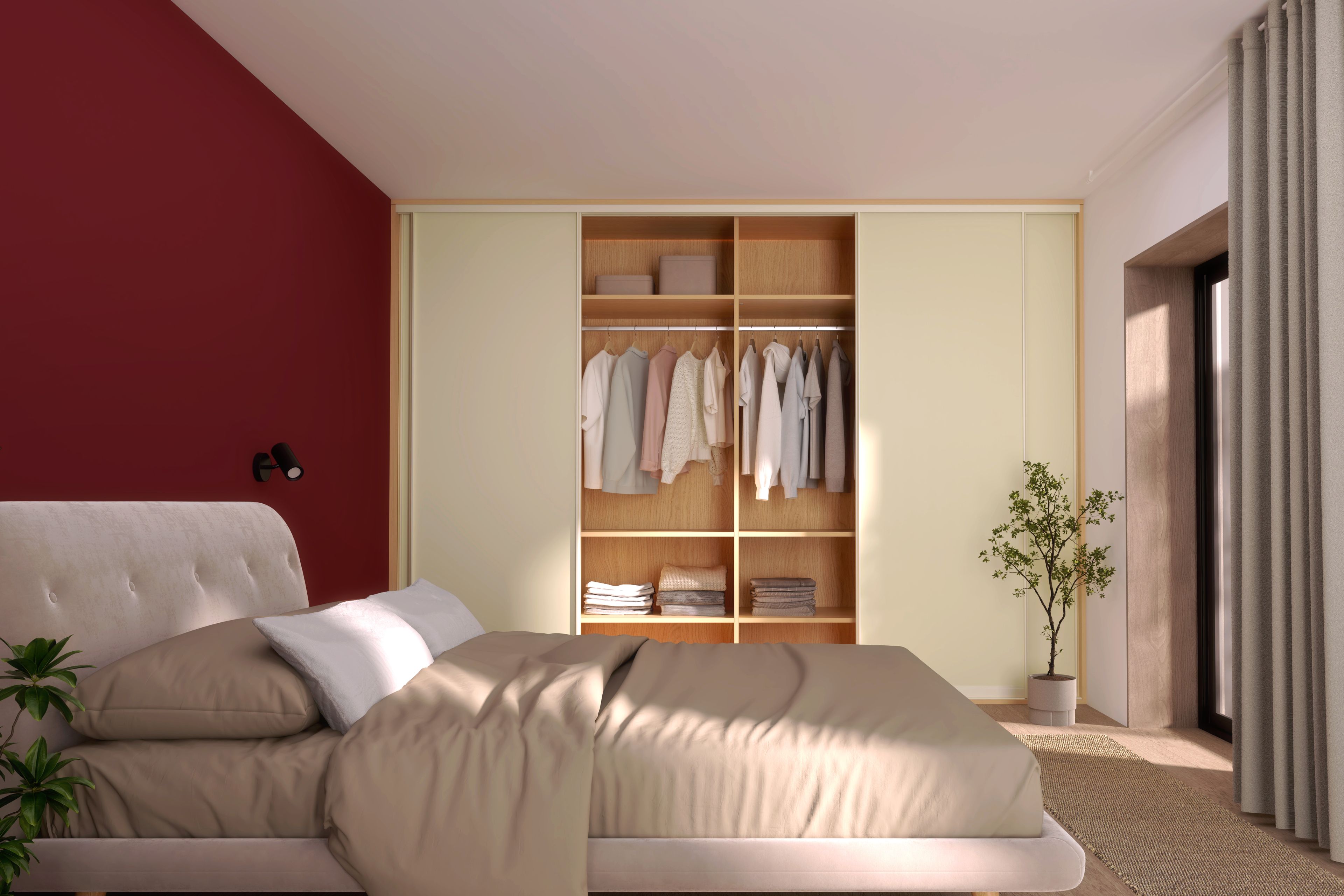 Soverom med garderobe fra HTH