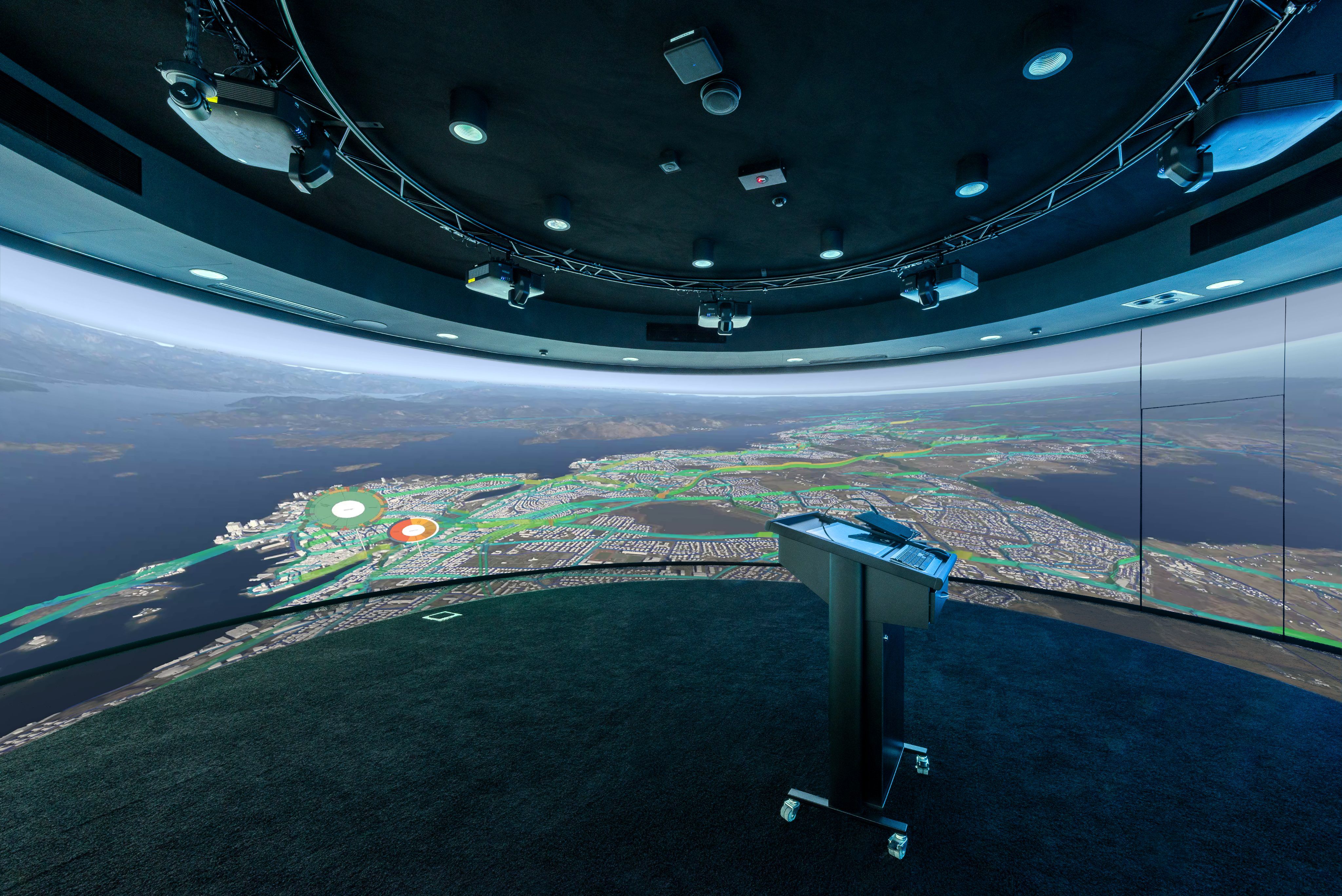 Foto fra dronerommet til Augment City.