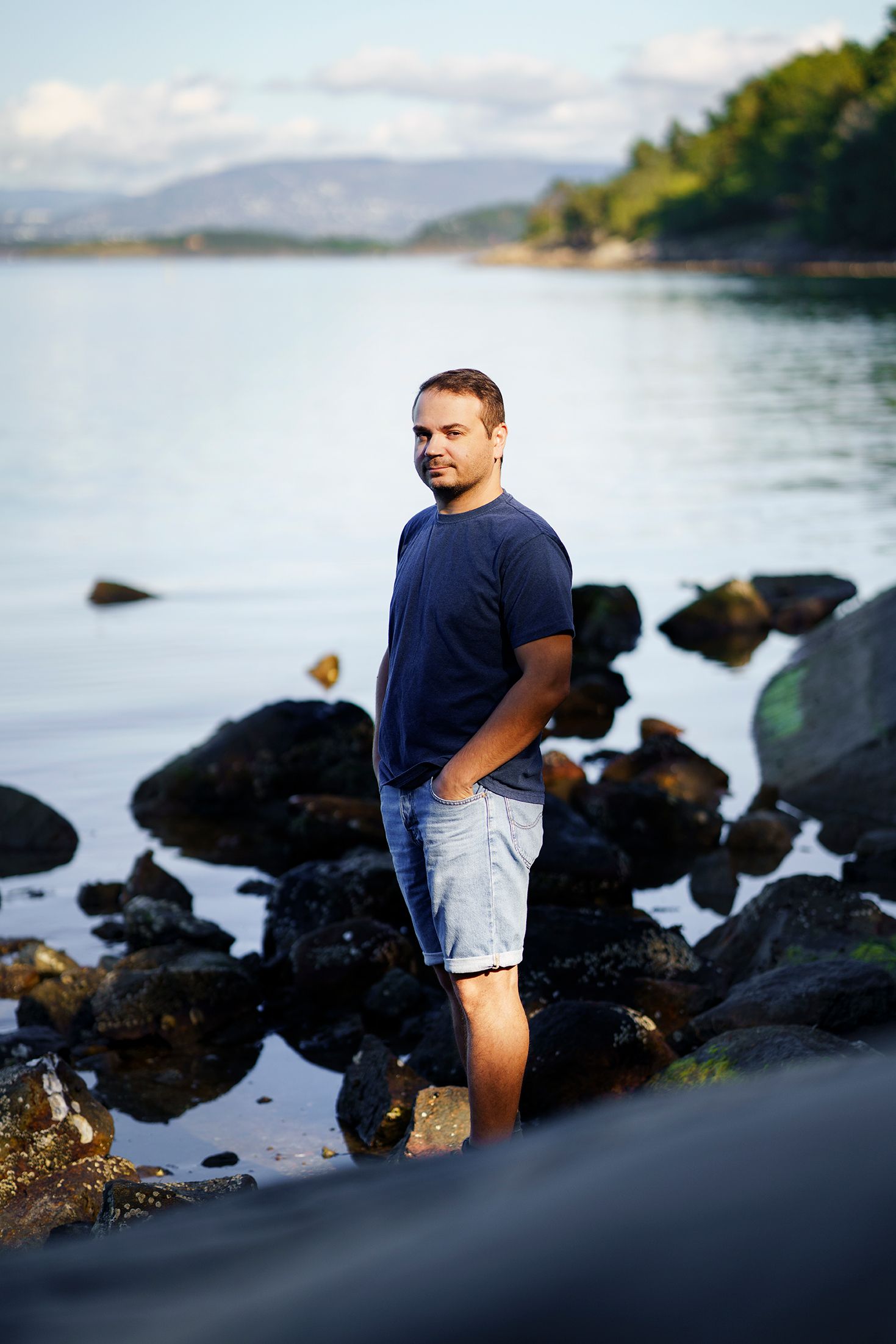 Foto av Aleksei ved Oslofjorden