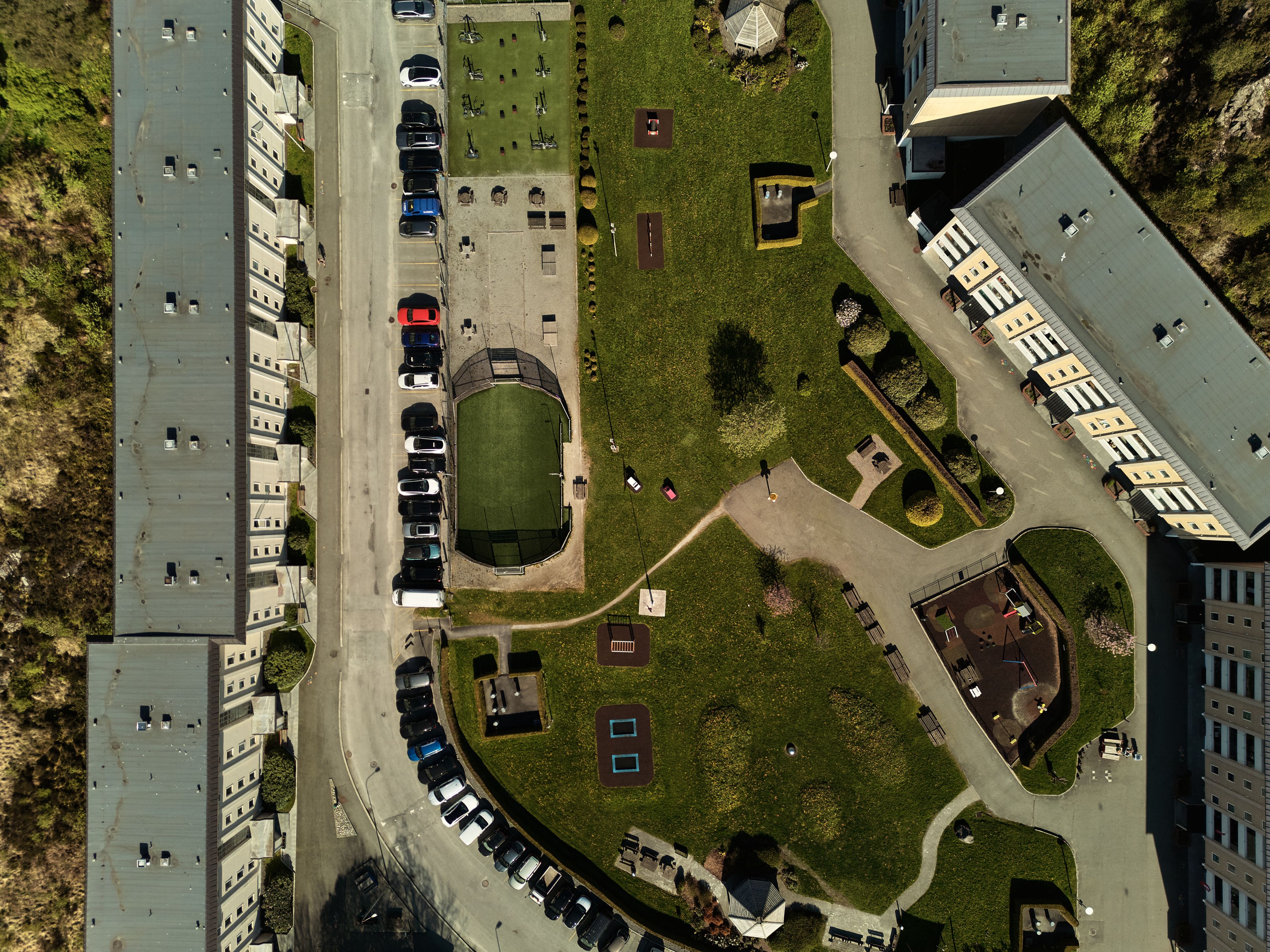 Dronefoto av Vestre borettslag.